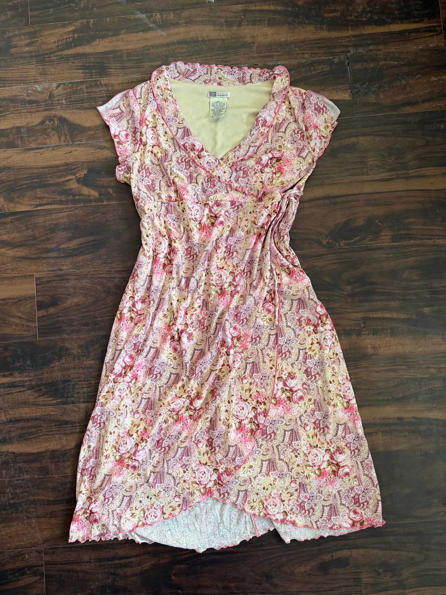 Vintage Floral Textured Dress- XL