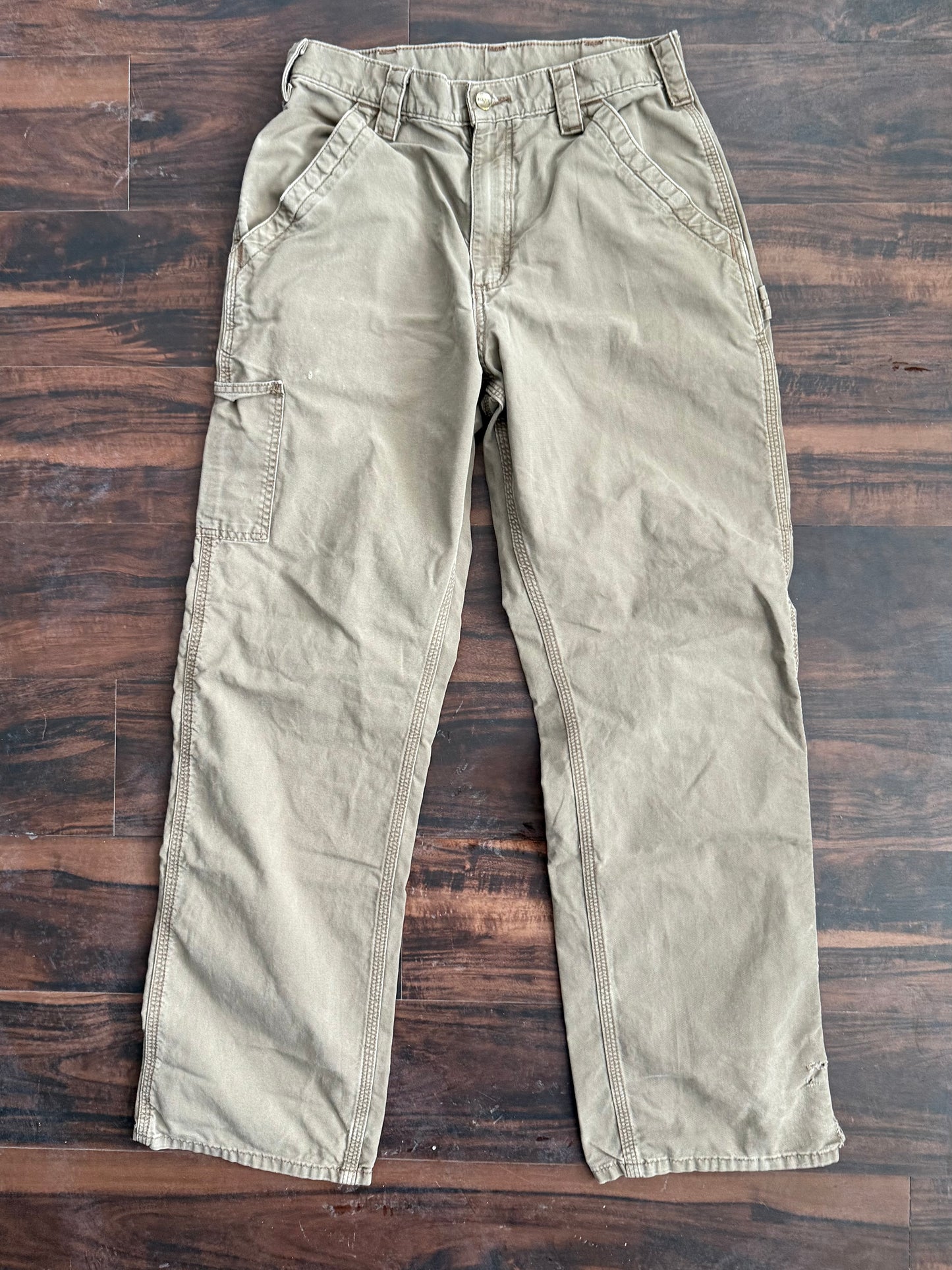 Vintage Carhartt Dark Tan Carpenter Workwear Canvas Pants- 30x32