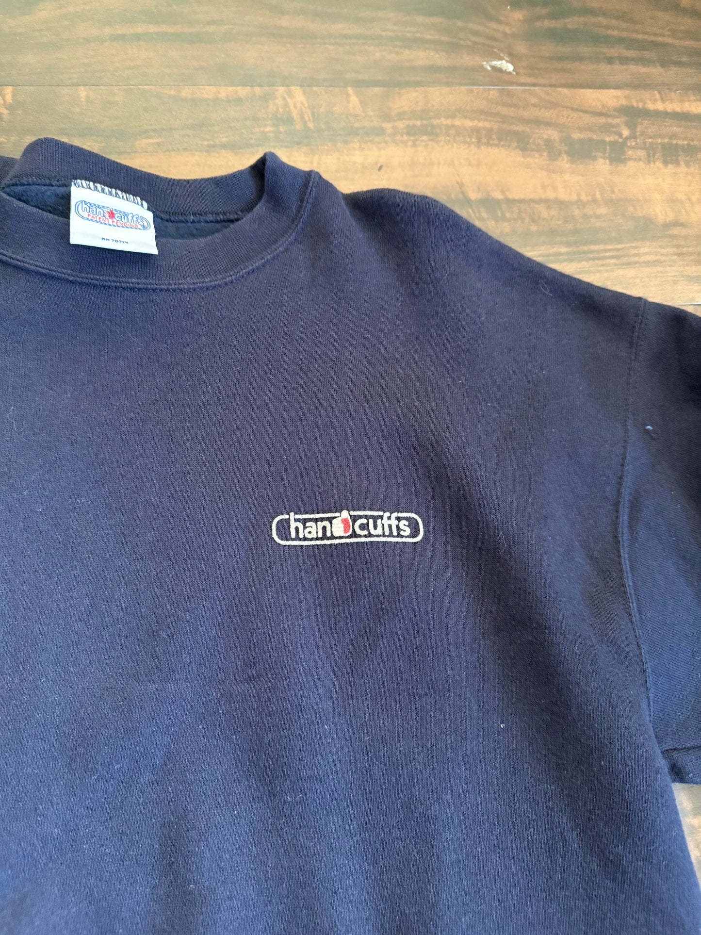 Vintage Handcuffs Skateboards Built-In Gloves Crewneck Sweatshirt- M