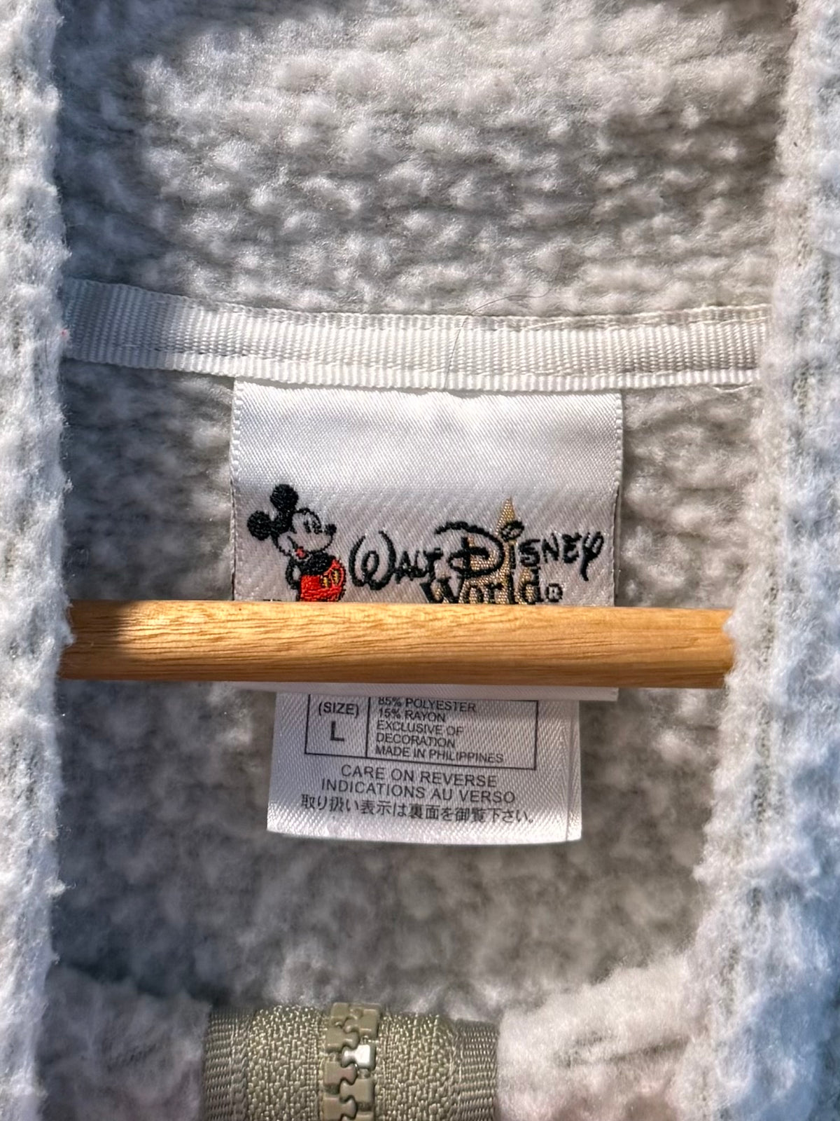 Vintage Walt Disney World Sage Green Fleece Jacket- L