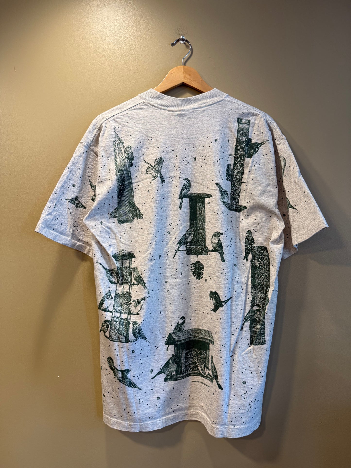 Vintage Relevant Products All Over Print Birdhouse T-Shirt- L
