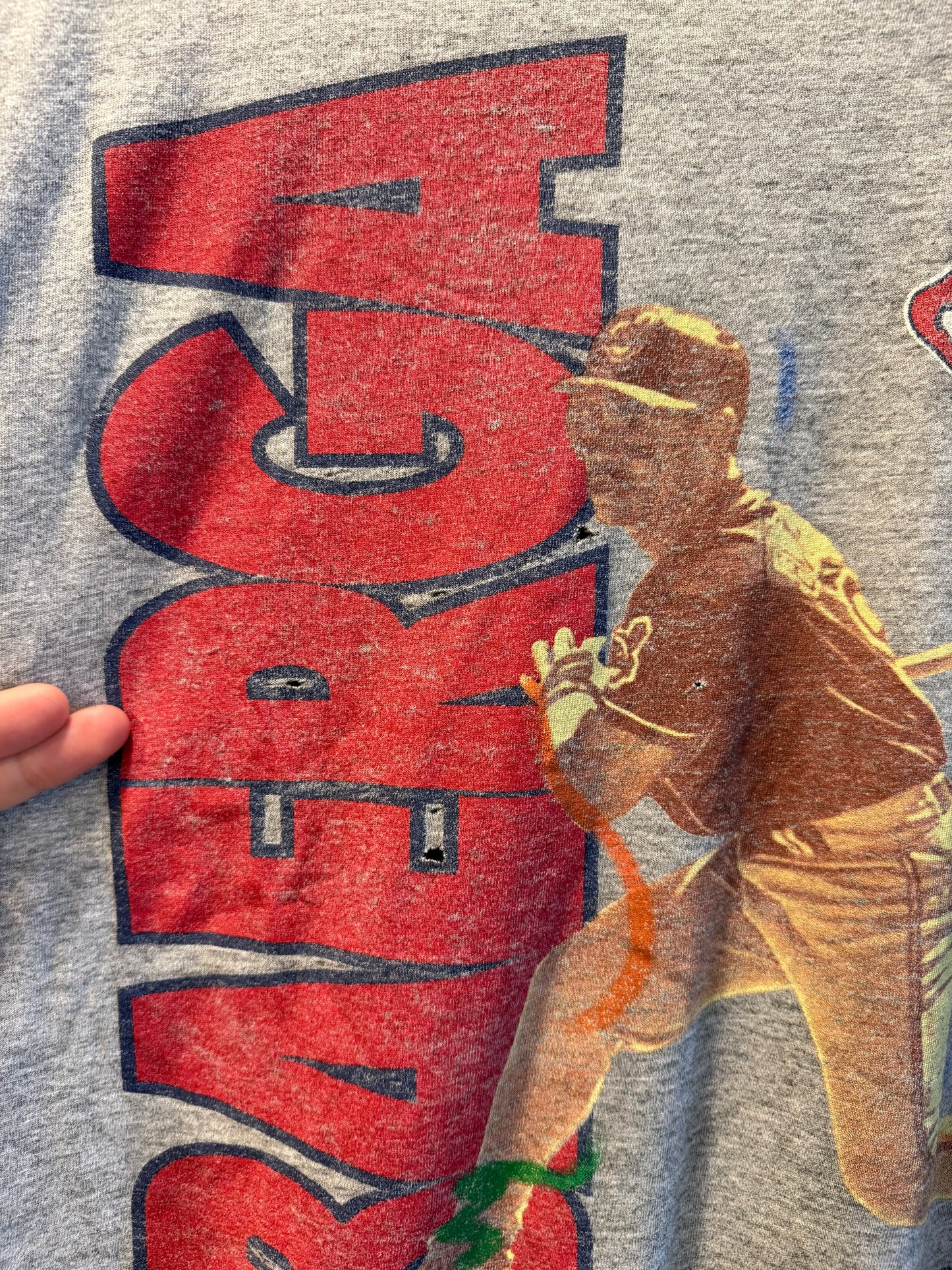 Vintage Cleveland Indians Carlos Baerga Gray T-Shirt- L
