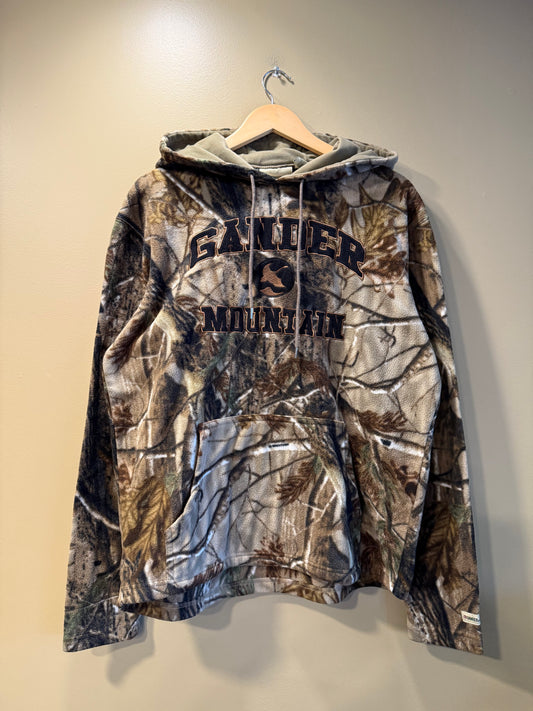 Vintage Gander Mountain Fleece Tree Camo Hoodie Sweatshirt- L/XL