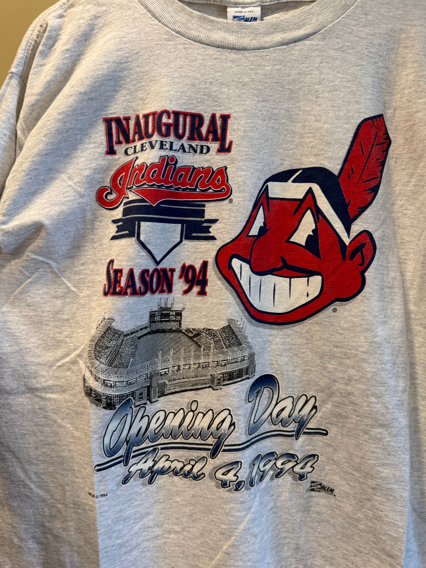 Vintage Salem Cleveland Indians Opening Day 1994 T-Shirt- M
