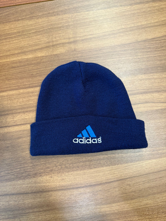 Vintage Adidas Navy Blue Embroidered Beanie Hat