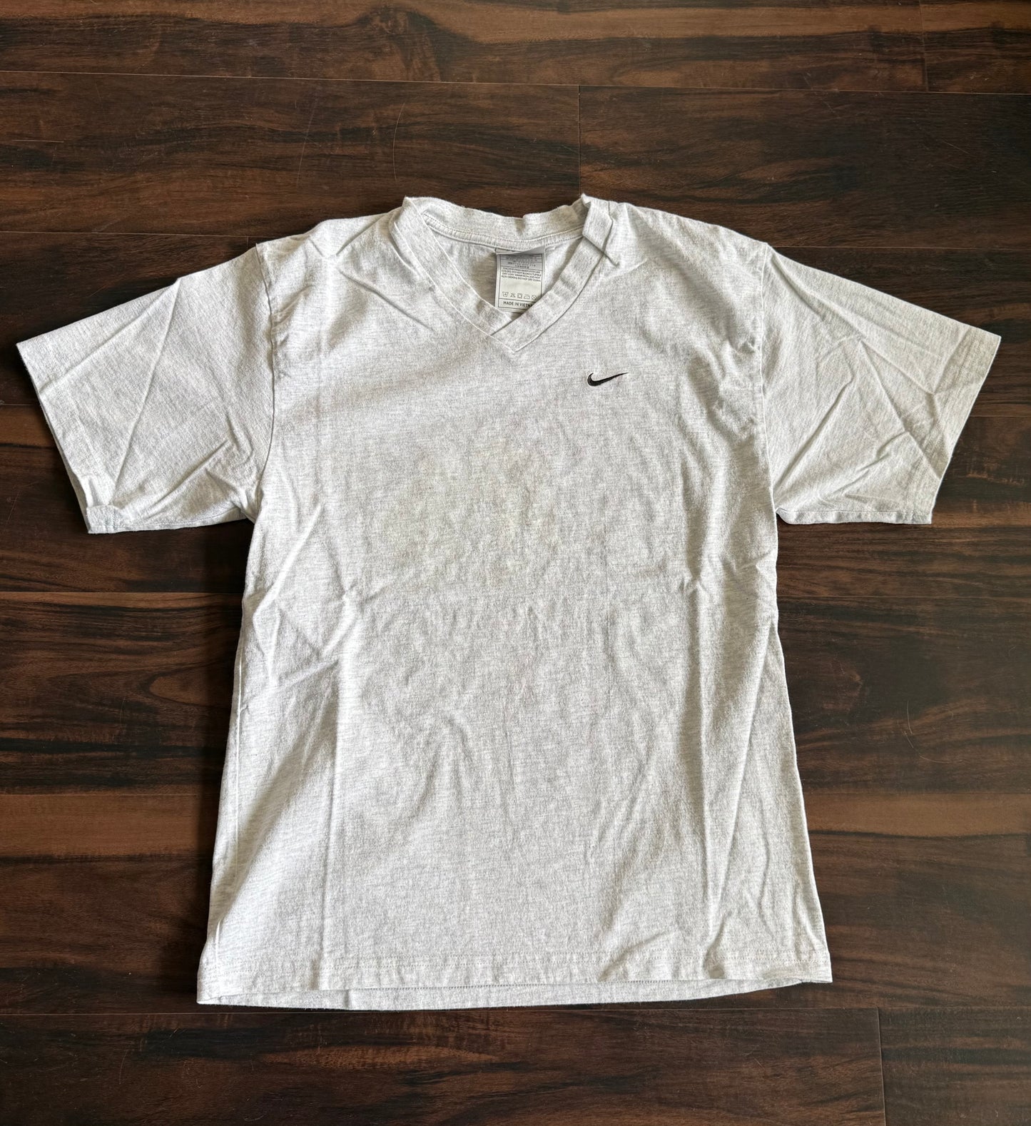 Vintage Nike Gray V-Neck T-Shirt- S