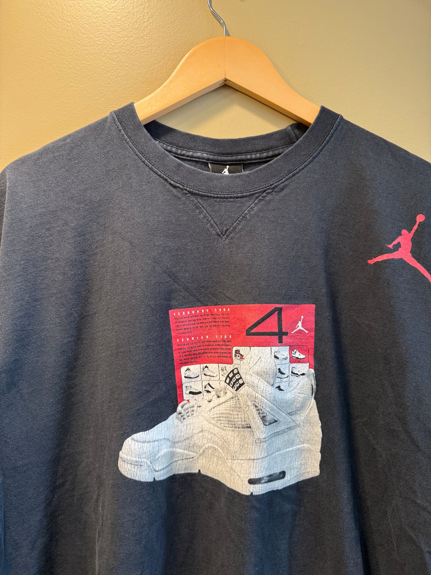Vintage Air Jordan 4 Black T-Shirt- L