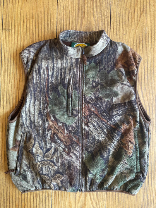 Vintage Cabella’s Camouflage Fleece Vest-XL