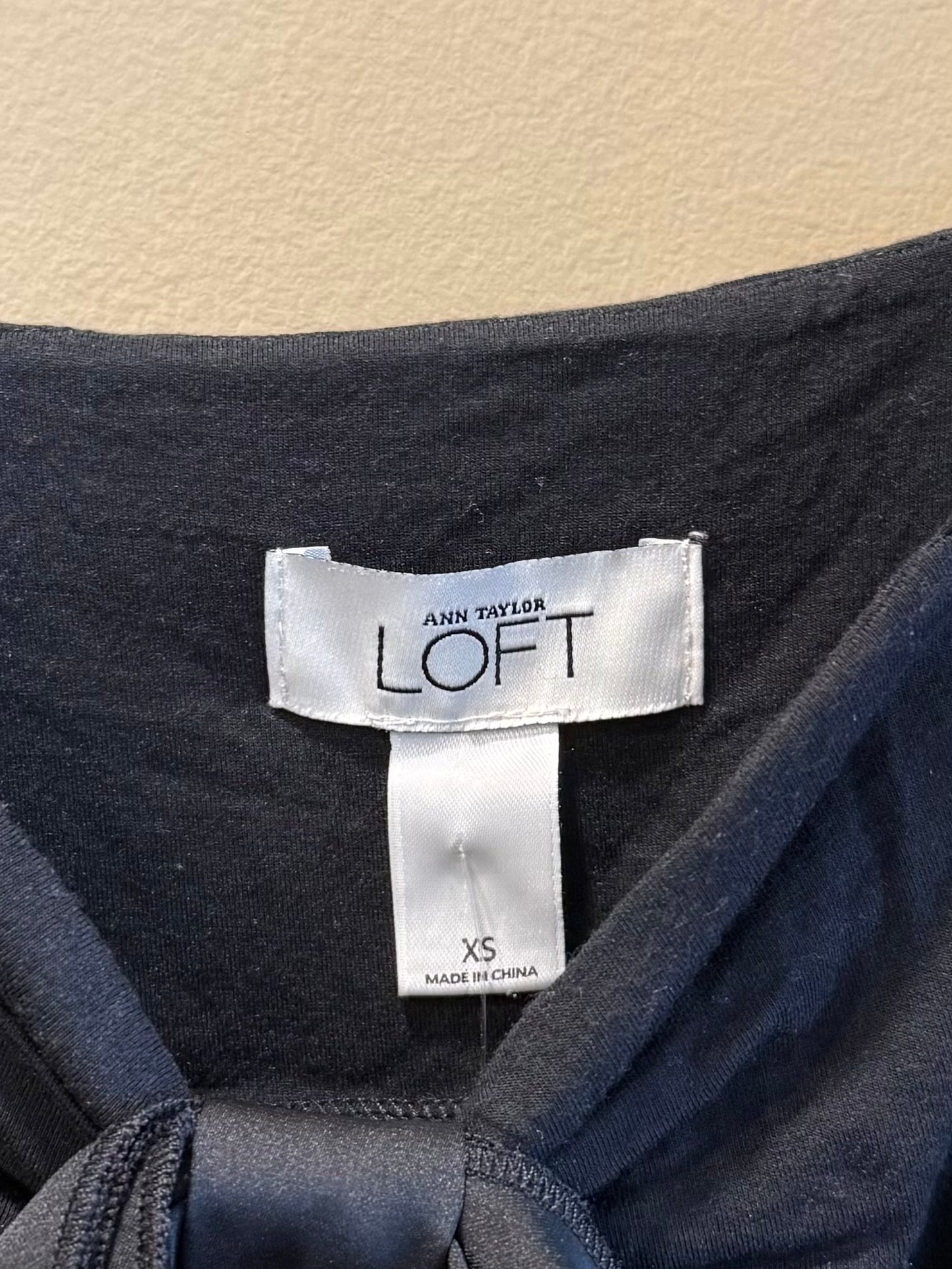 Vintage Ann Taylor Loft Black Bow Top- XS