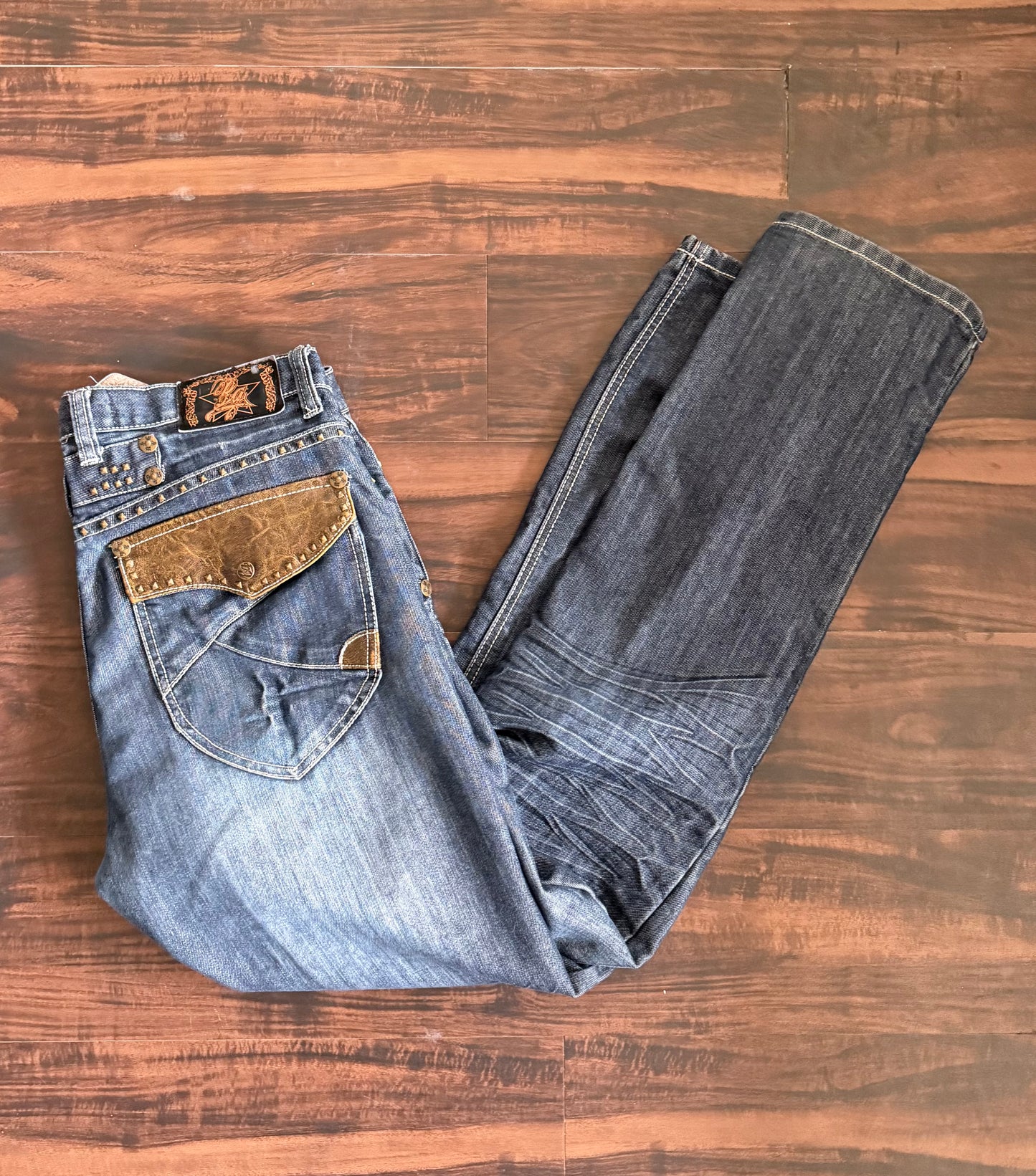 Vintage Y2K BG Studded Denim Jeans- 34x34