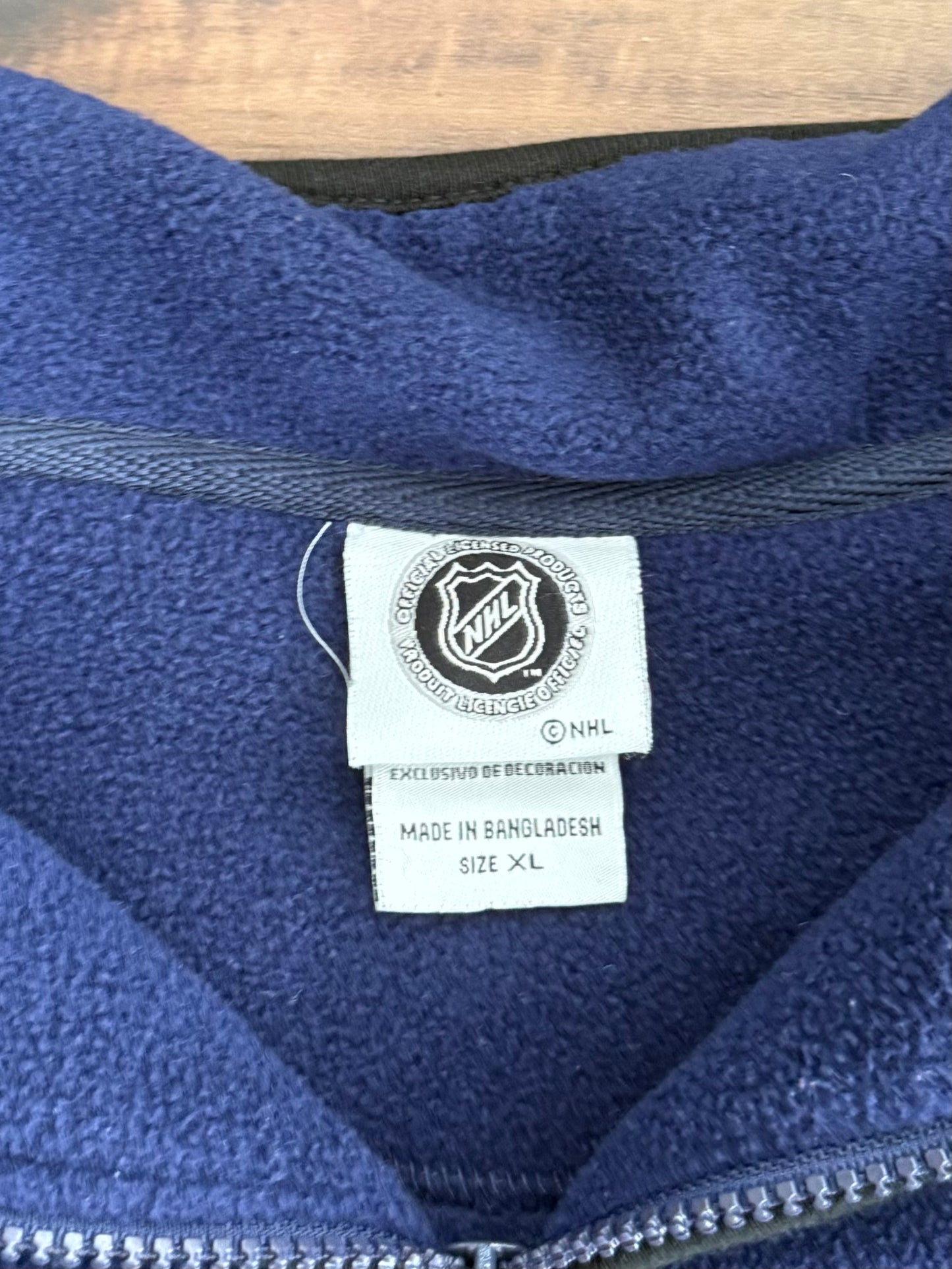 Vintage NHL Columbus Blue Jackets Navy Blue Fleece Jacket- XL