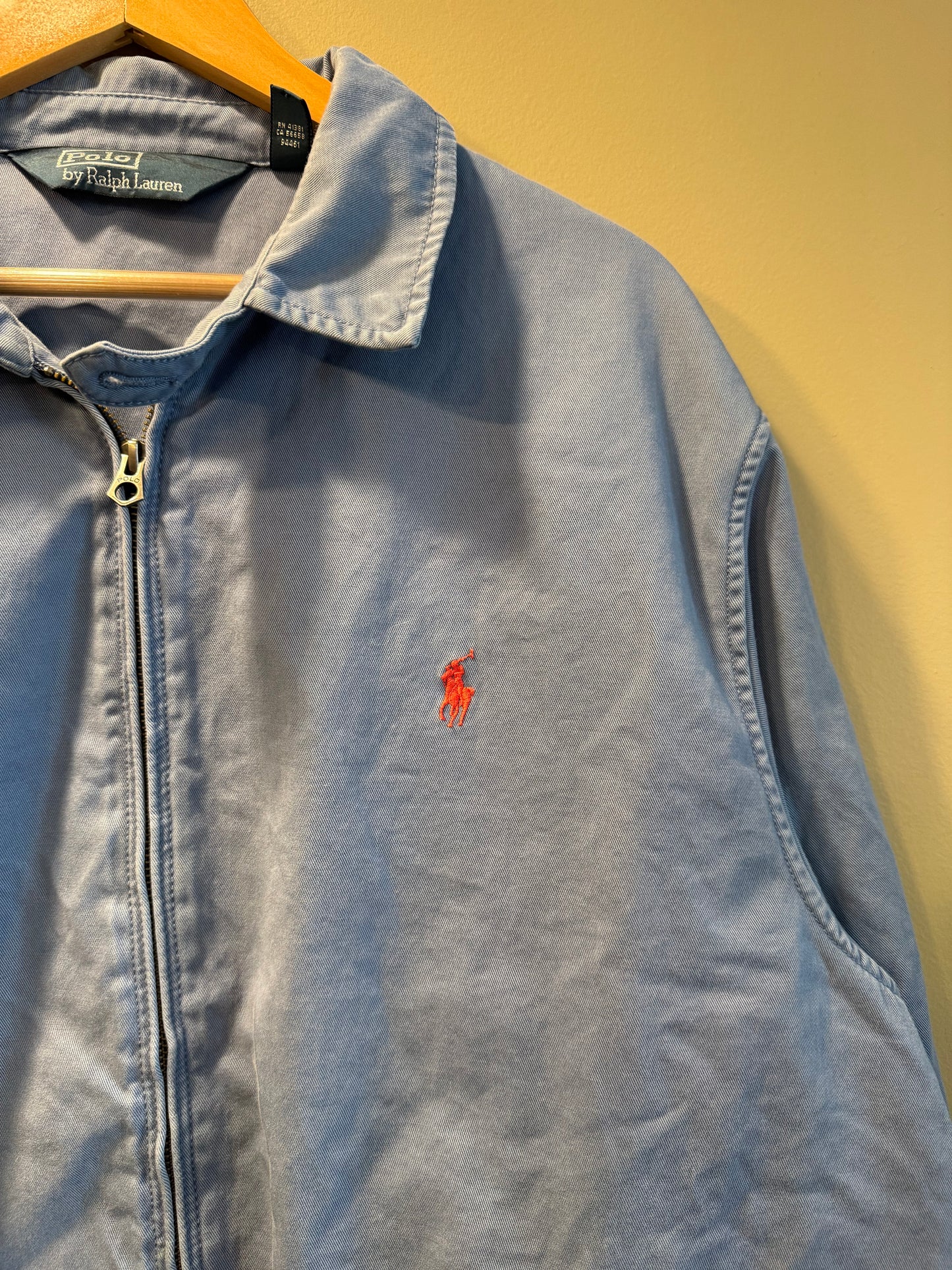 Vintage Polo Ralph Lauren Light Blue Harrington Jacket- XL