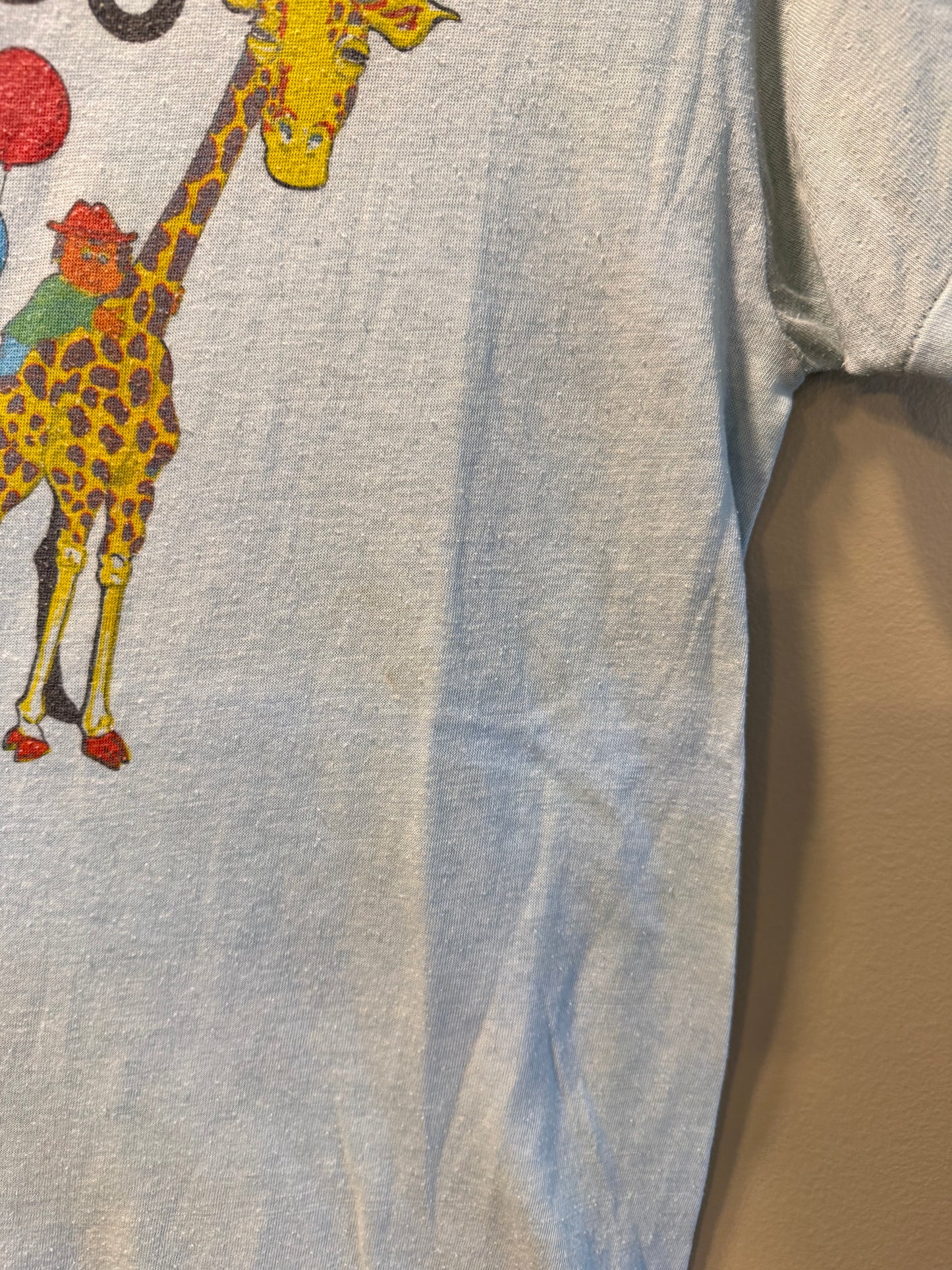 Vintage 70s Cleveland Metroparks Zoo Giraffe Ringer T-Shirt- M