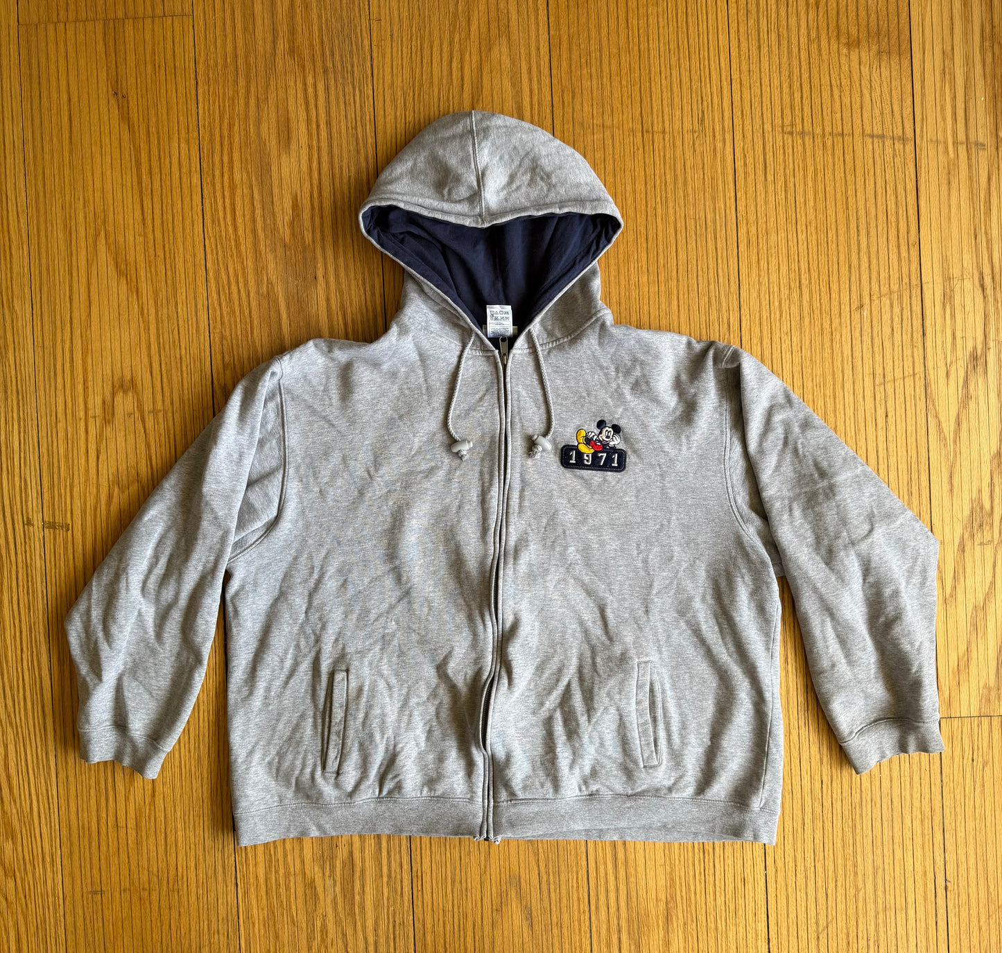 Vintage Walt Disney World Mickey Mouse Zip-Up Hoodie Sweatshirt- XXL