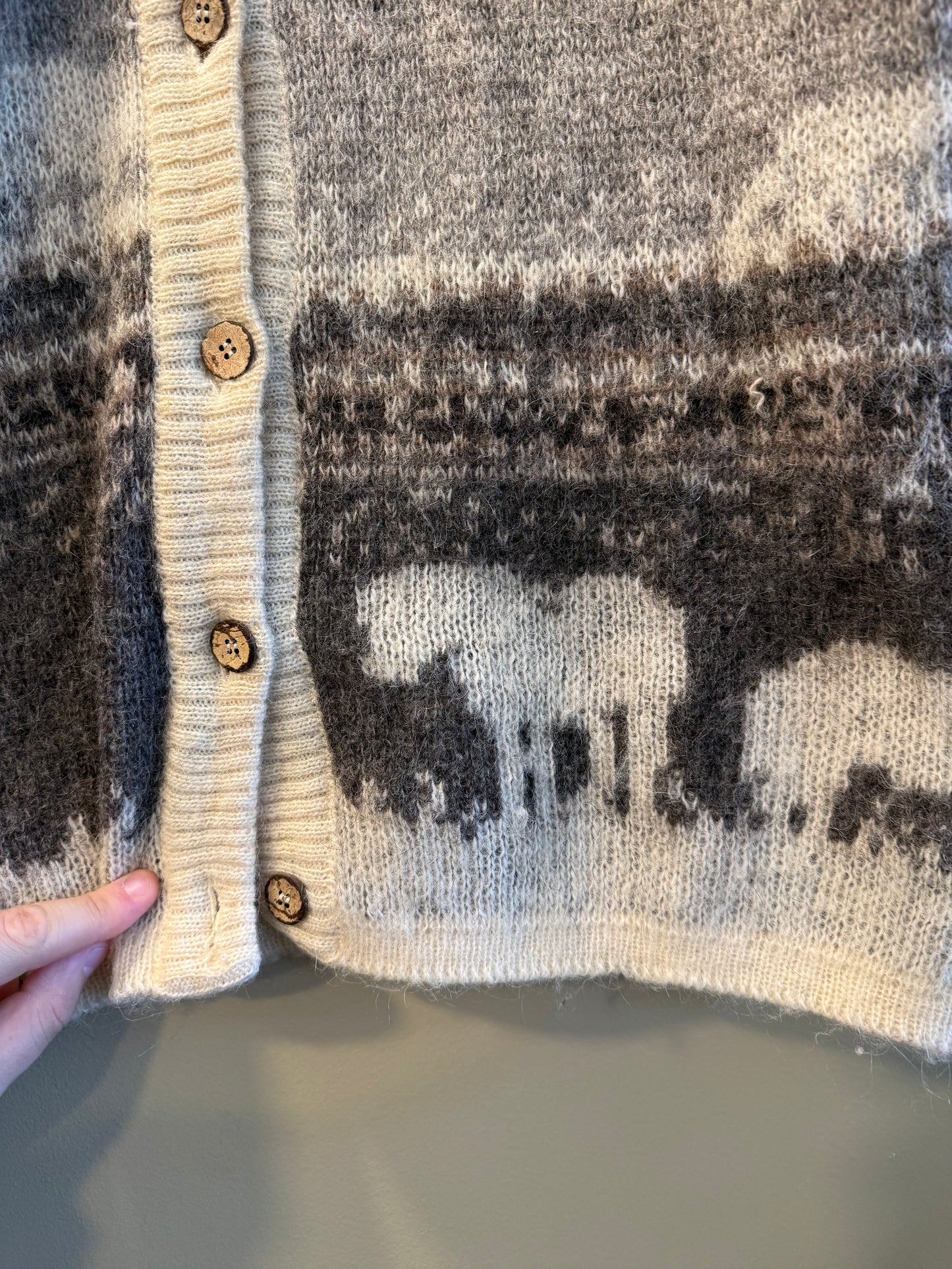 Vintage Nature Wool Made In Ireland Cardigan Sweater- M