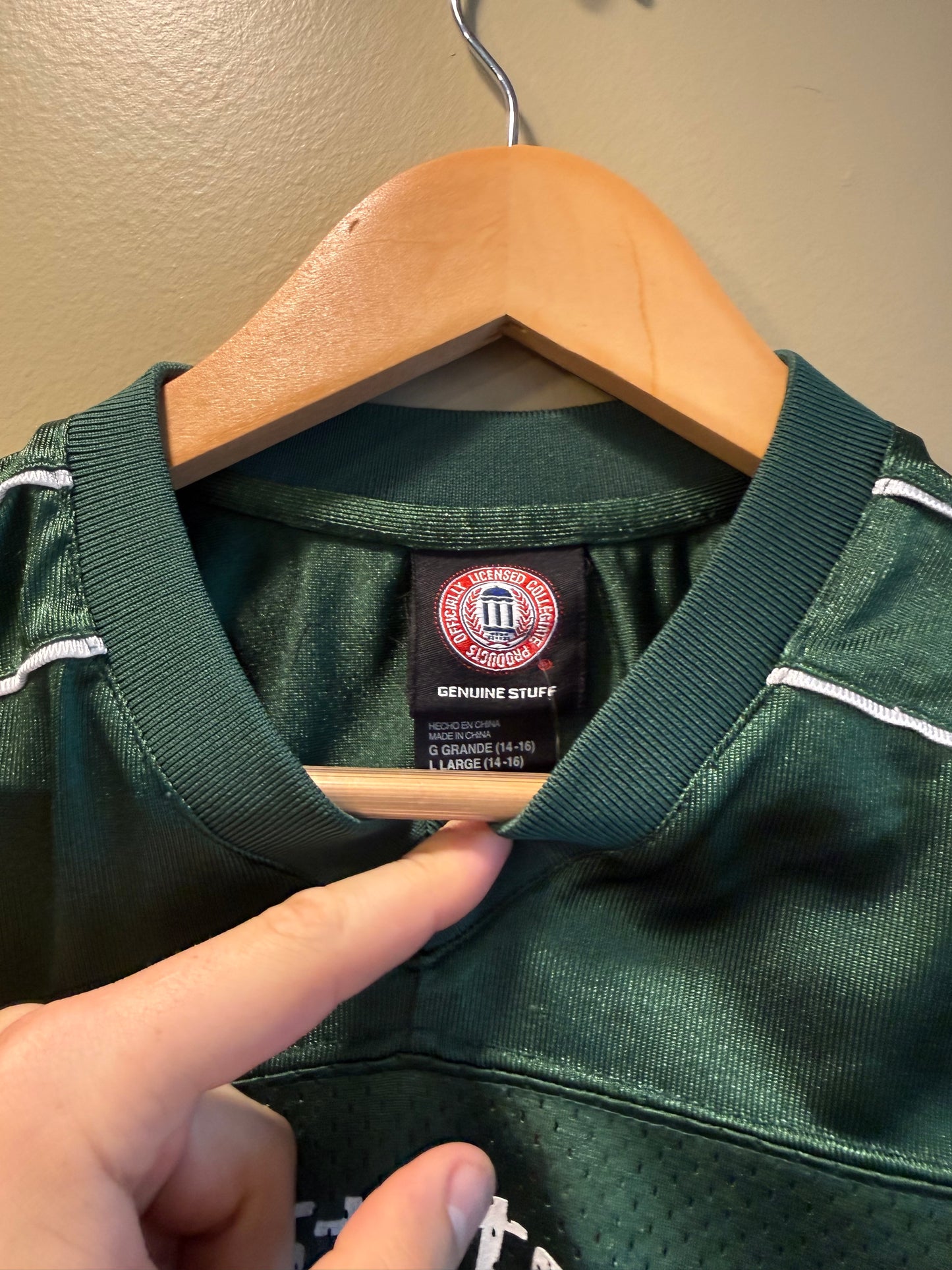 Vintage Michigan State University Green Football Jersey- M