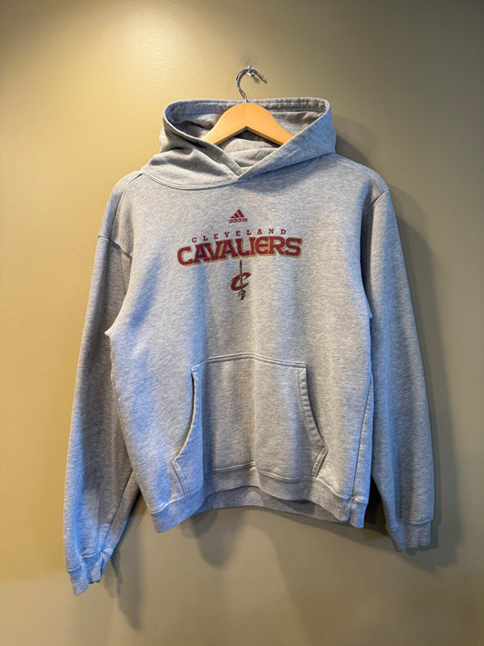 Vintage Adidas Cleveland Cavaliers Gray Hoodie Sweatshirt- S