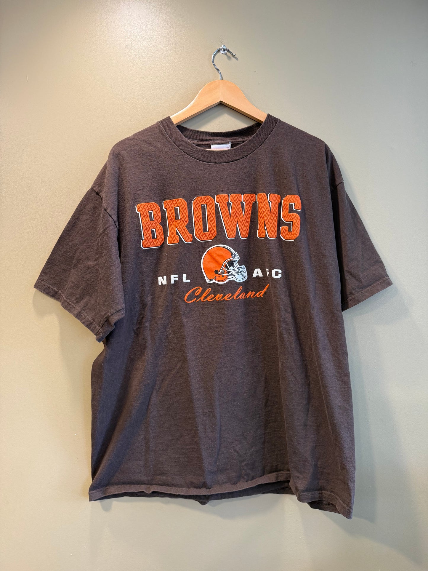 Vintage Cleveland Browns NFL Brown T-Shirt- XL