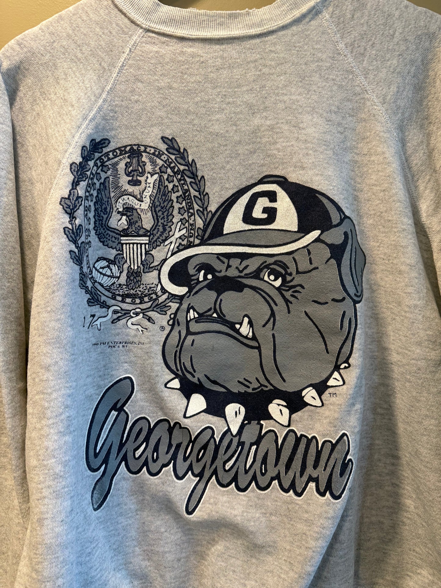 Vintage Georgetown University Bulldogs Crewneck Sweatshirt- L