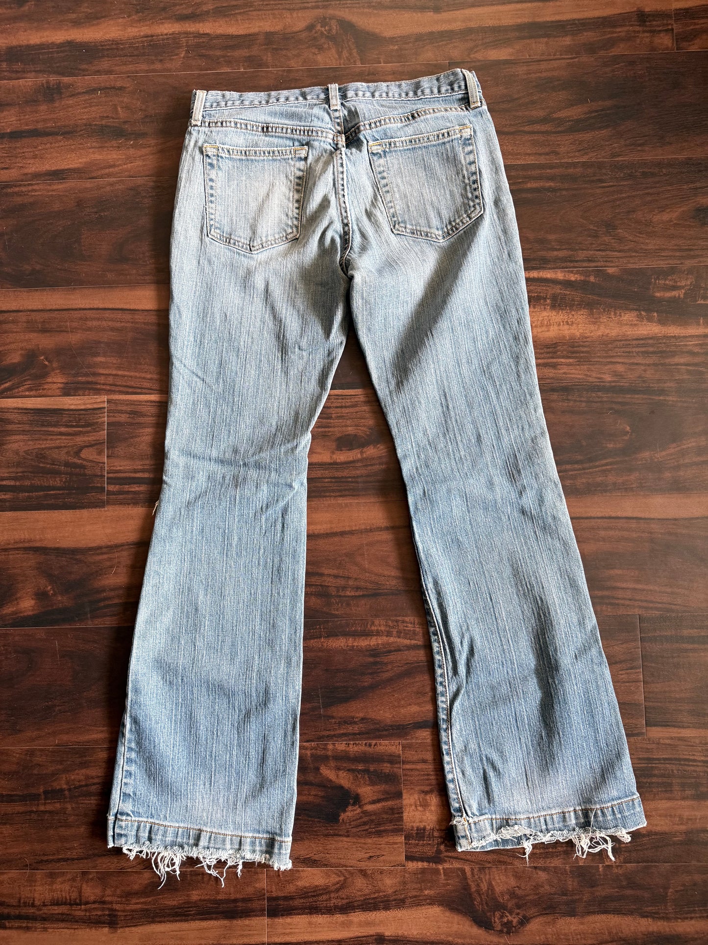 Vintage Gap Long & Lean Flared Distressed Denim Jeans- 31x32