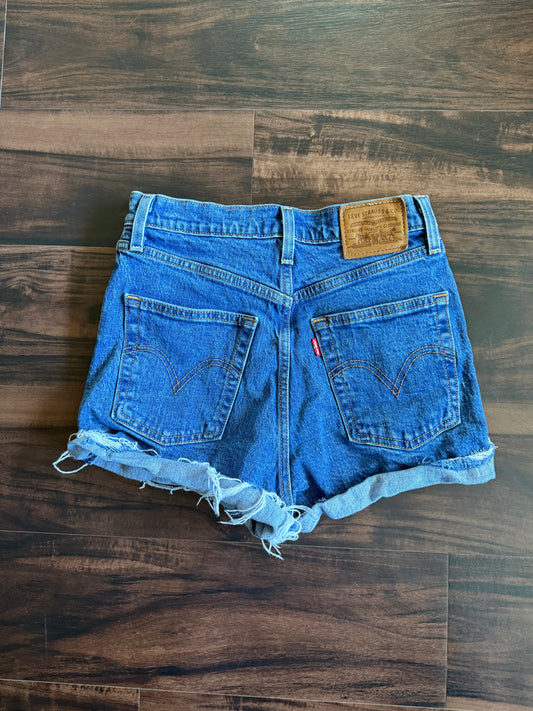 Levi’s Distressed Ribcage Denim Jean Shorts- 26