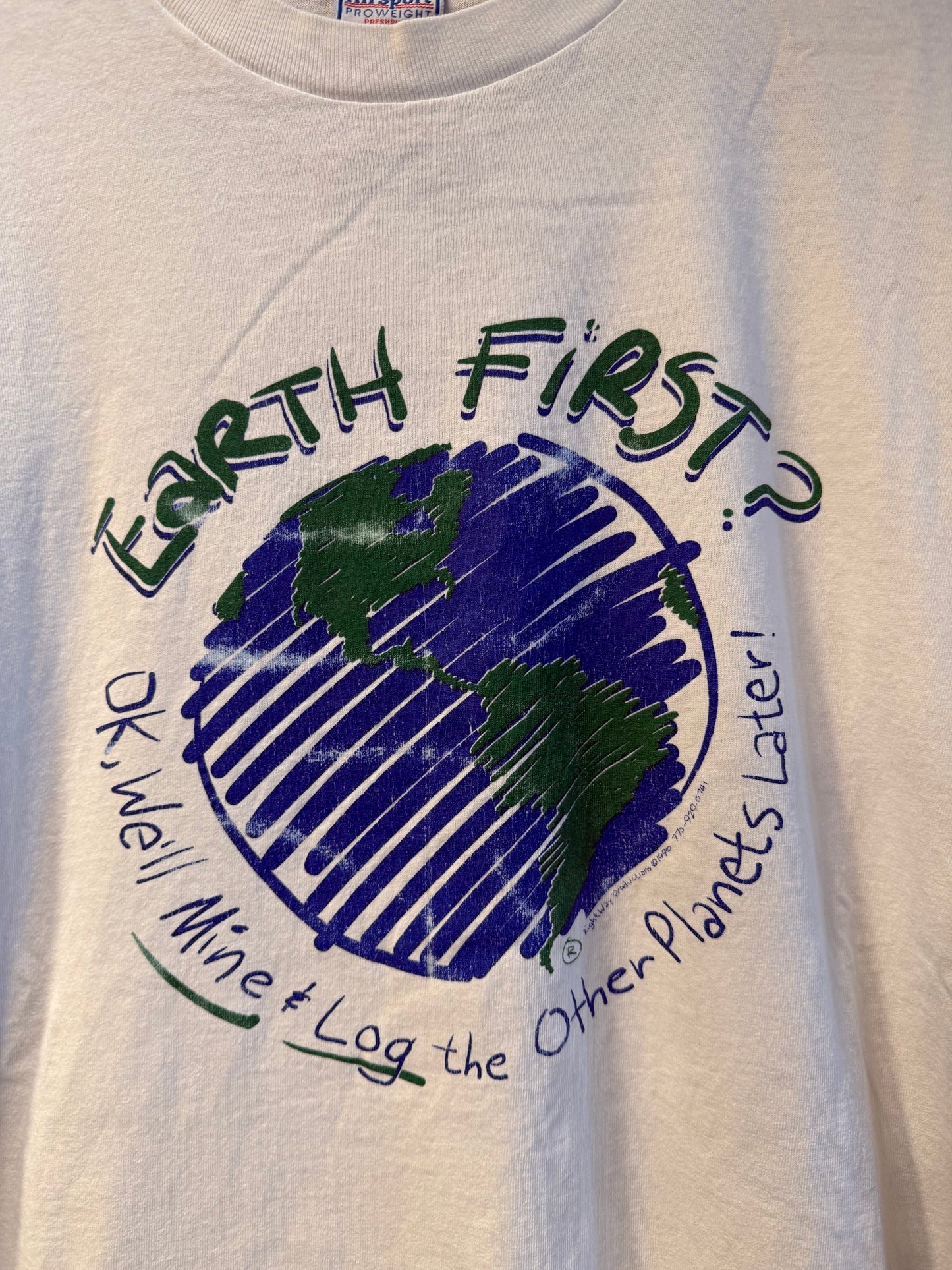 Vintage Earth First Parody Nature T-Shirt- XL