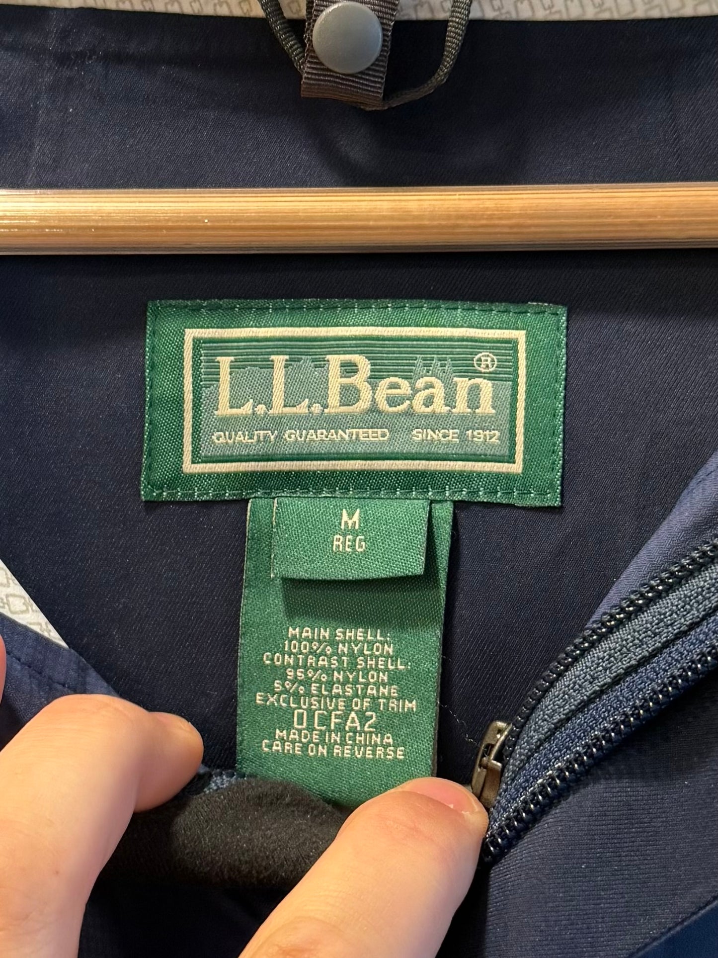 Vintage L.L. Bean Owl Navy Blue Rain Jacket- M