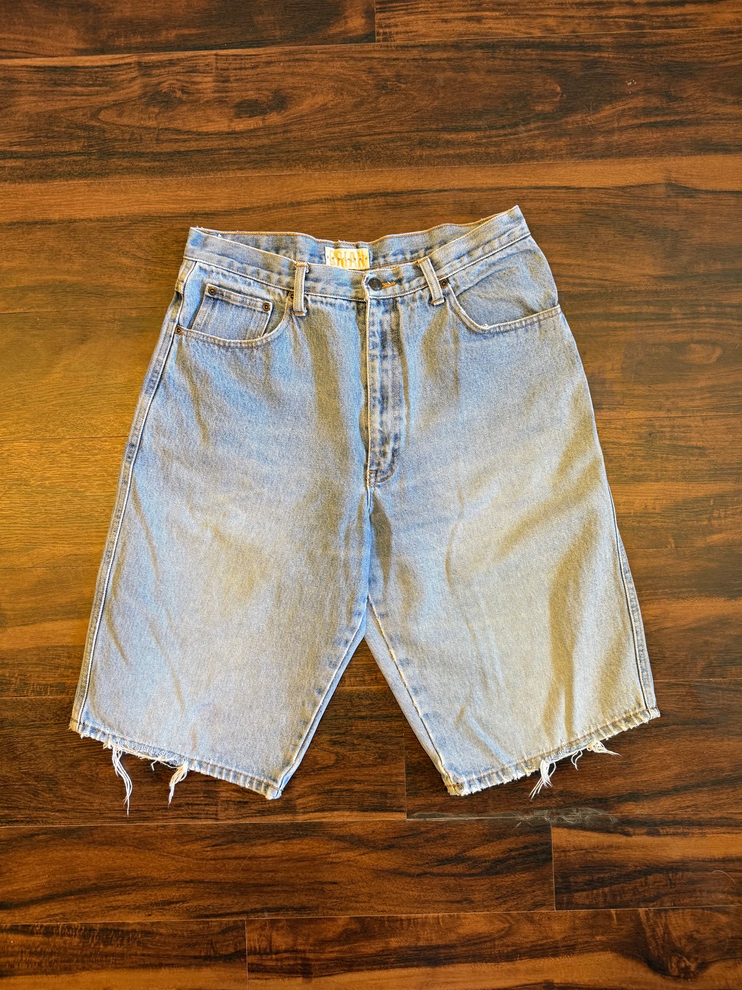 Vintage Brian Brothers Light Wash Streetwear Jean Shorts- 32