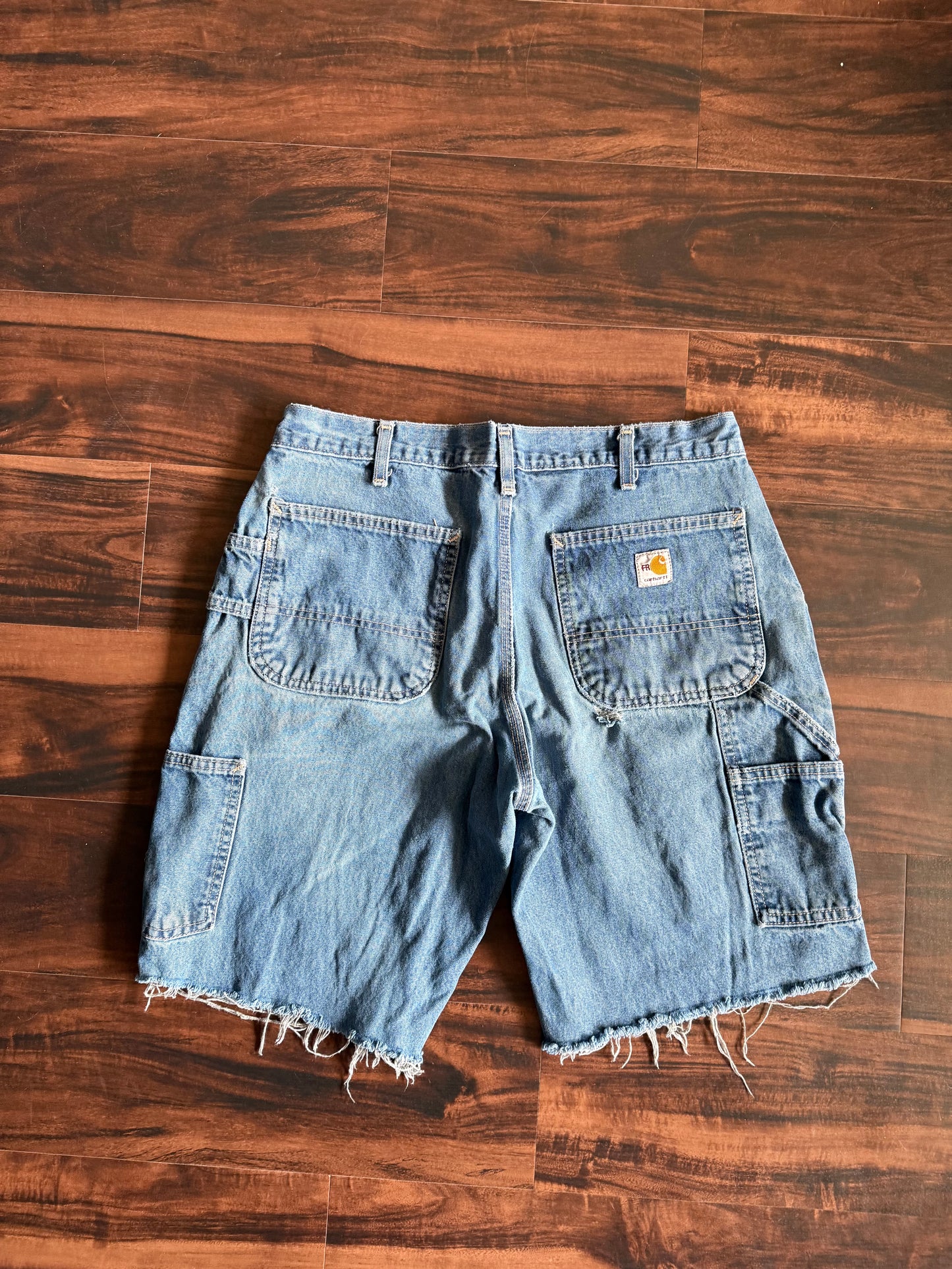 Vintage Carhartt Distressed Denim Jean Shorts- 33