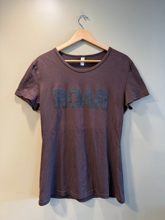Vintage American Apparel Roar Brown T-Shirt- XL