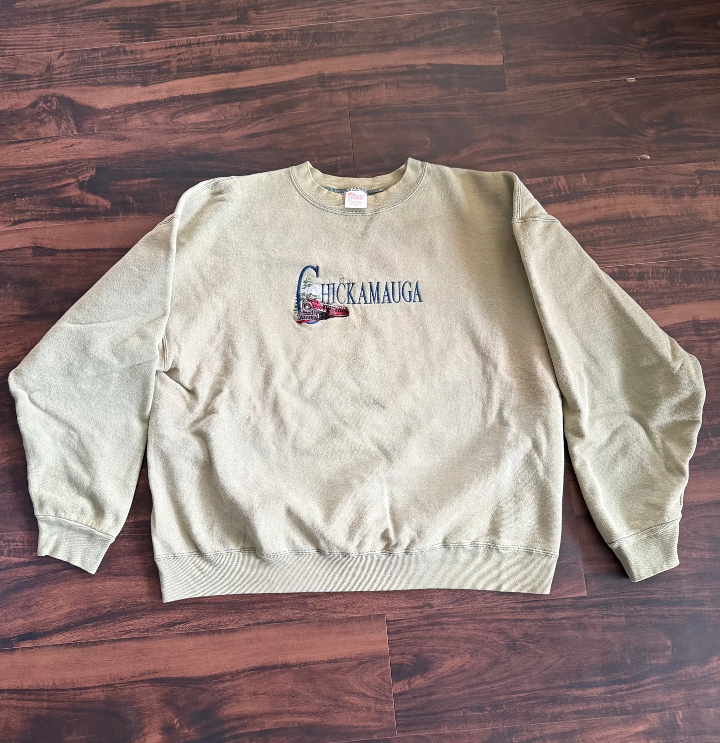 Vintage Chickamauga Train Green Crewneck Sweatshirt- XL