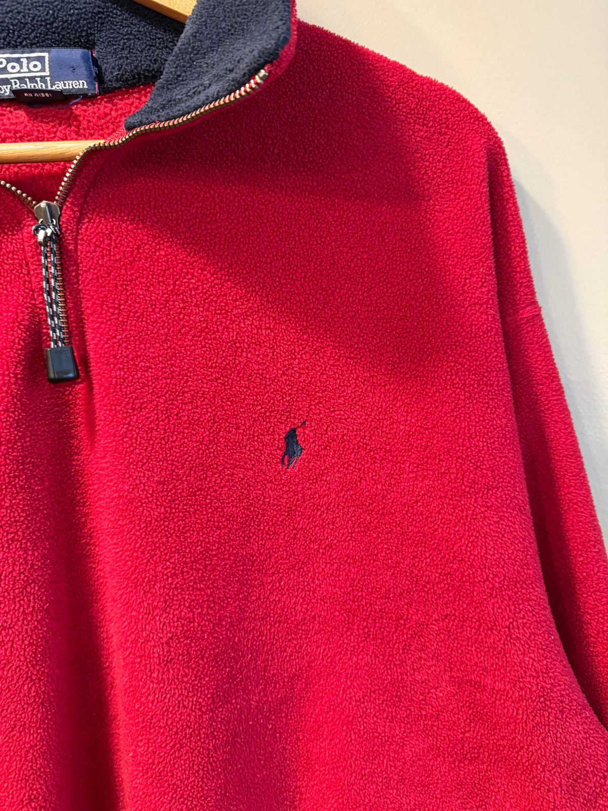 Vintage Polo Ralph Lauren Red Fleece Jacket- L