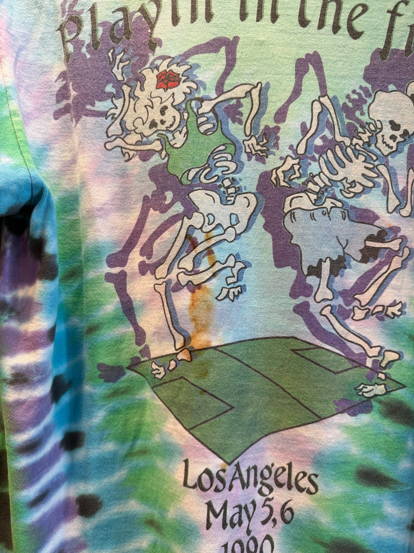 Vintage Grateful Dead Olympic Velodrome Los Angeles Soccer Tie Dye T-Shirt- M