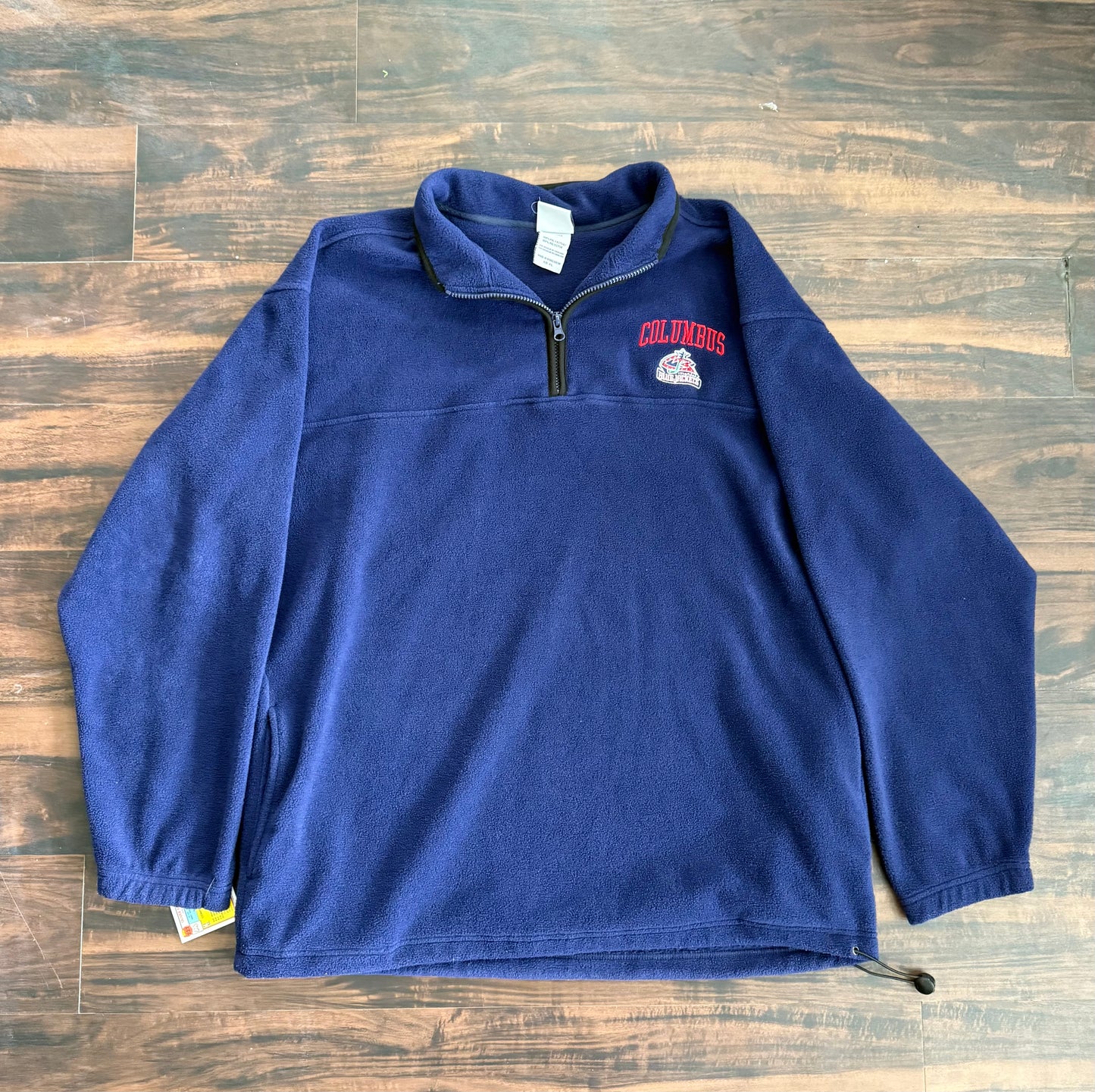 Vintage NHL Columbus Blue Jackets Navy Blue Fleece Jacket- XL