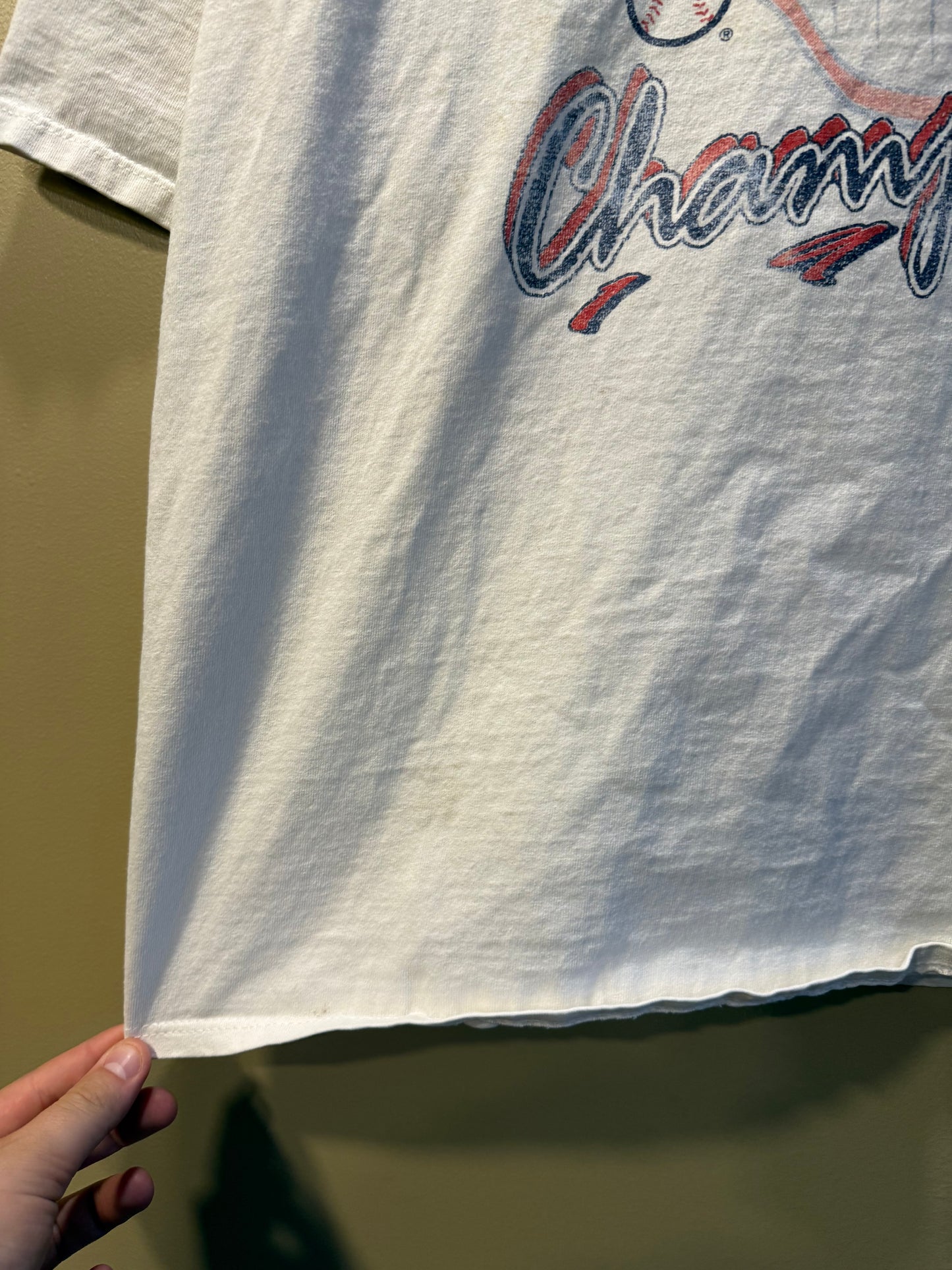 Vintage Cleveland Indians Central Division Champions Distressed T-Shirt- XL/XXL