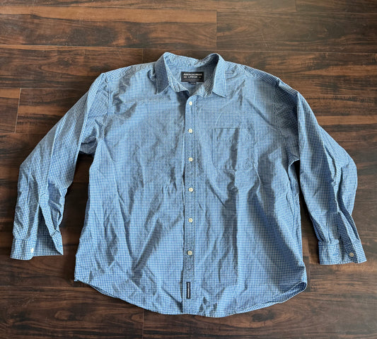 Vintage Abercrombie & Fitch Blue Cotton Button-Up Shirt- XL