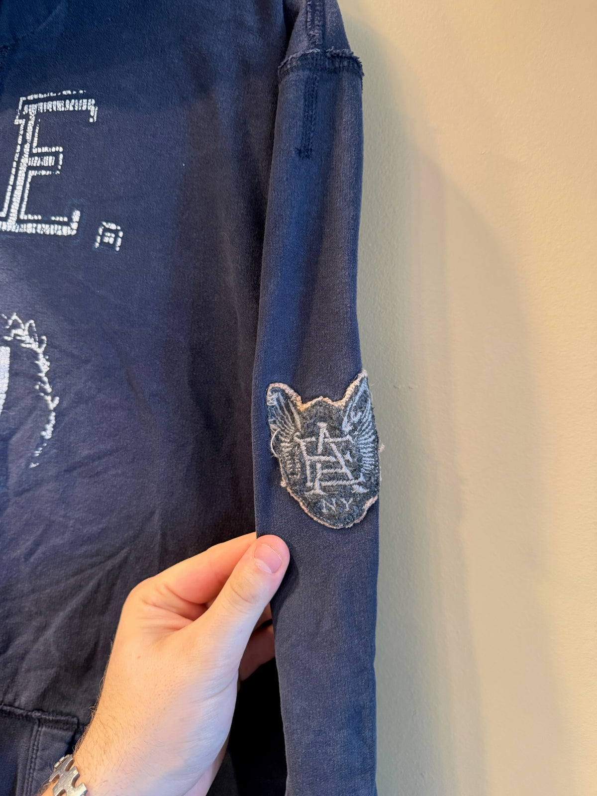 Vintage Y2K American Eagle Navy Blue Hoodie Sweatshirt - XL