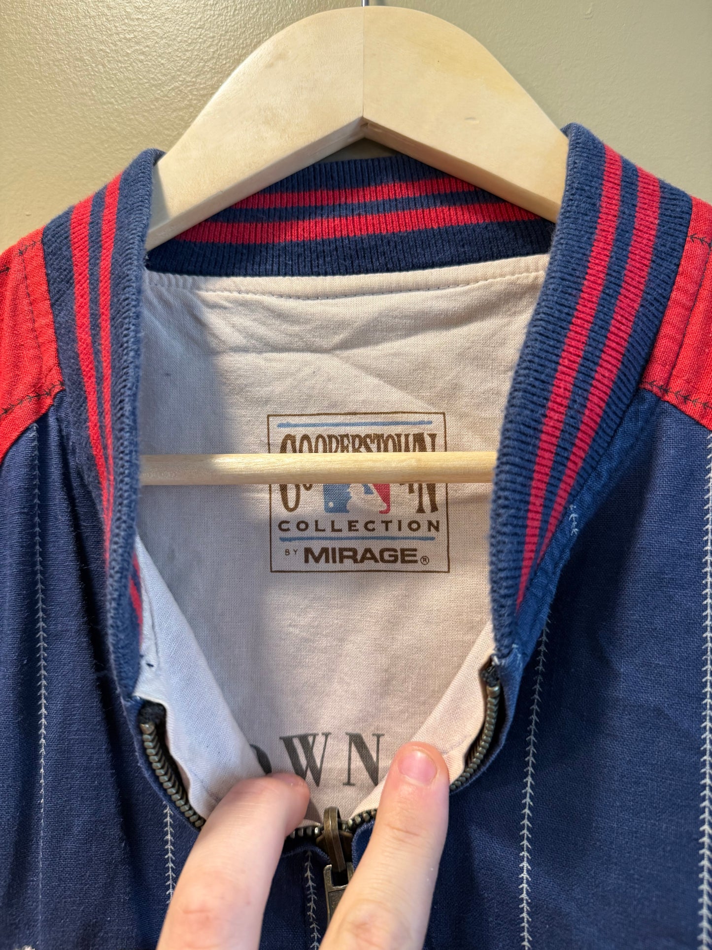 Vintage Majestic Cleveland Indians Cooperstown Collection Zip-Up Jacket- XL