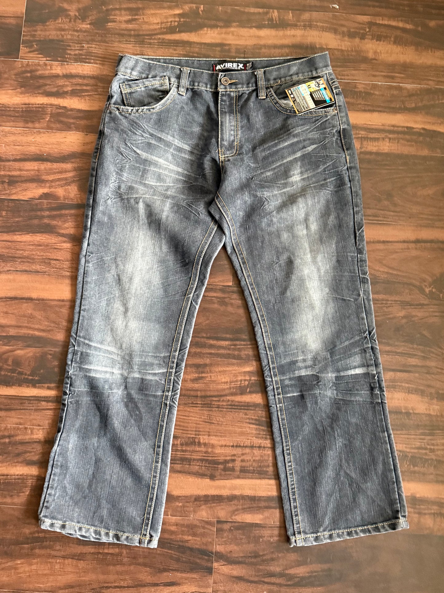 Vintage Y2K Avirex Embroidered Streetwear Jeans- 36x31