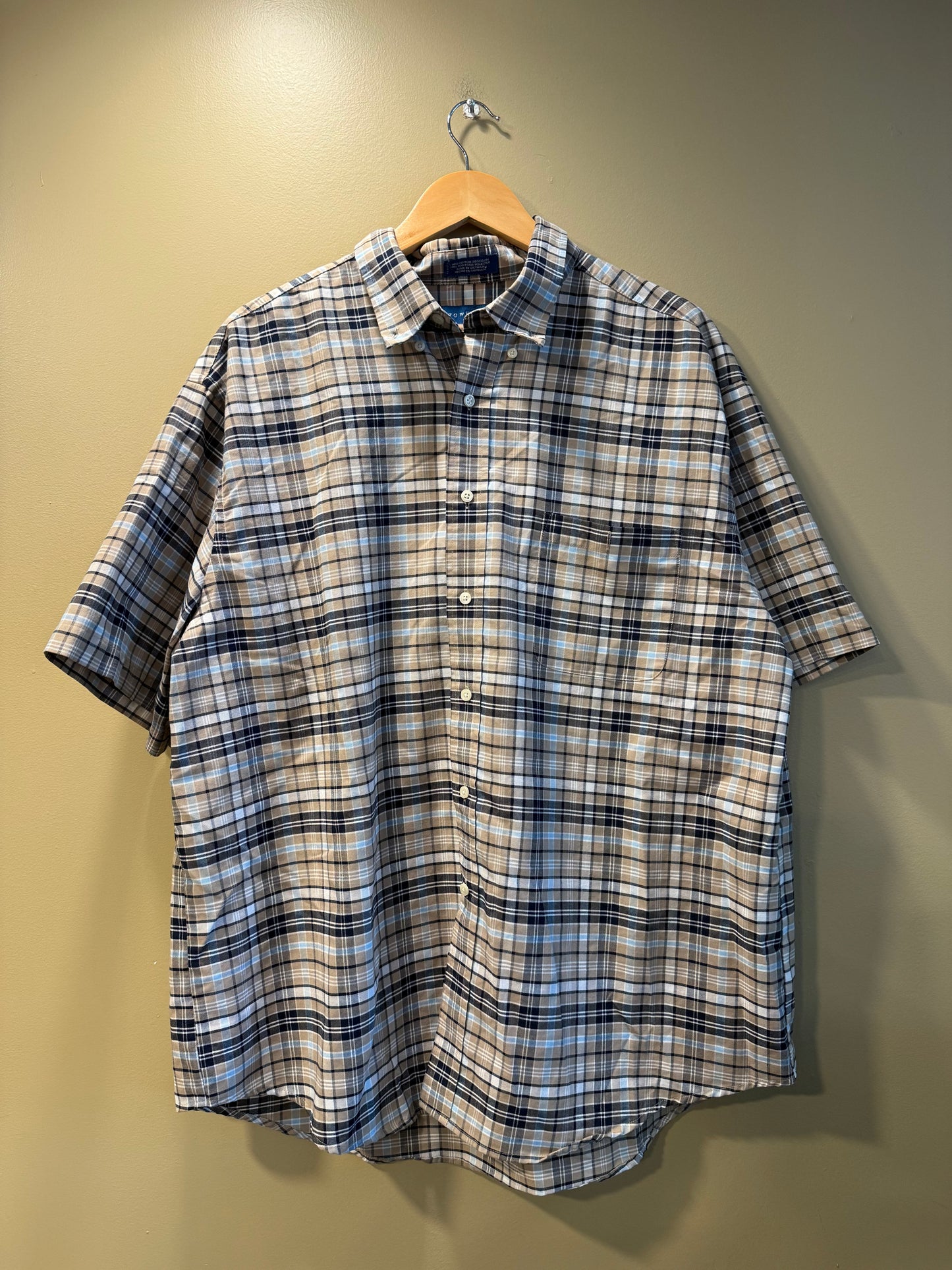 Vintage Towncraft Checkered Button-Up Shirt- XL