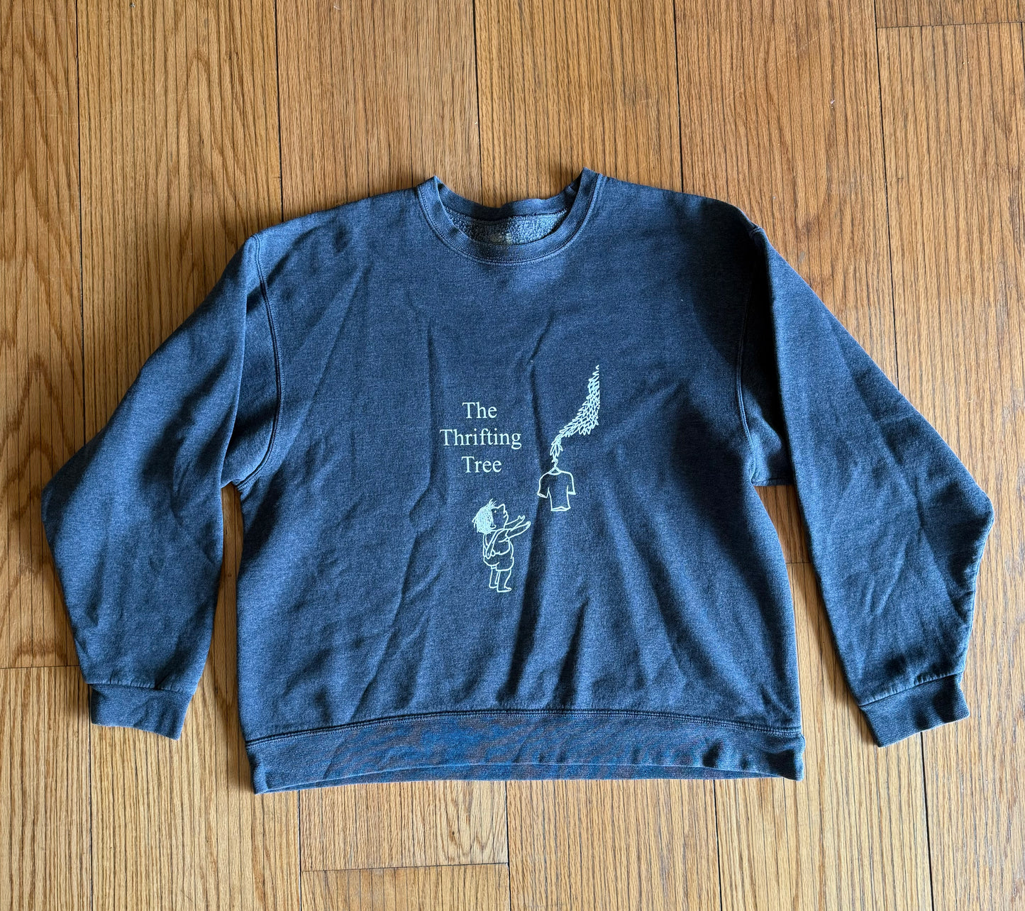 The Thrifting Tree Heather Gray Sweatshirt- XL