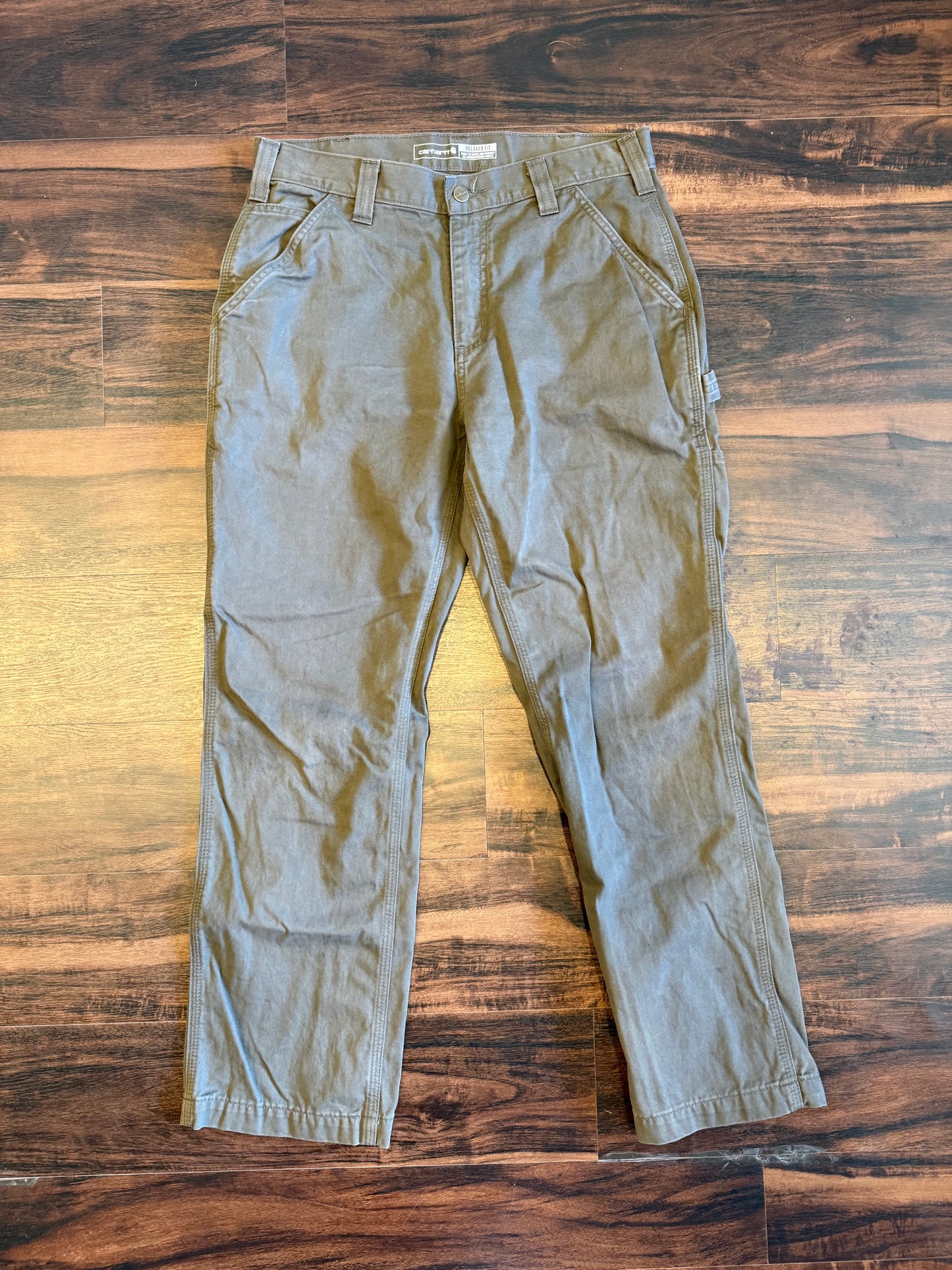 Vintage Carhartt Green Canvas Carpenter Pants- 31x31