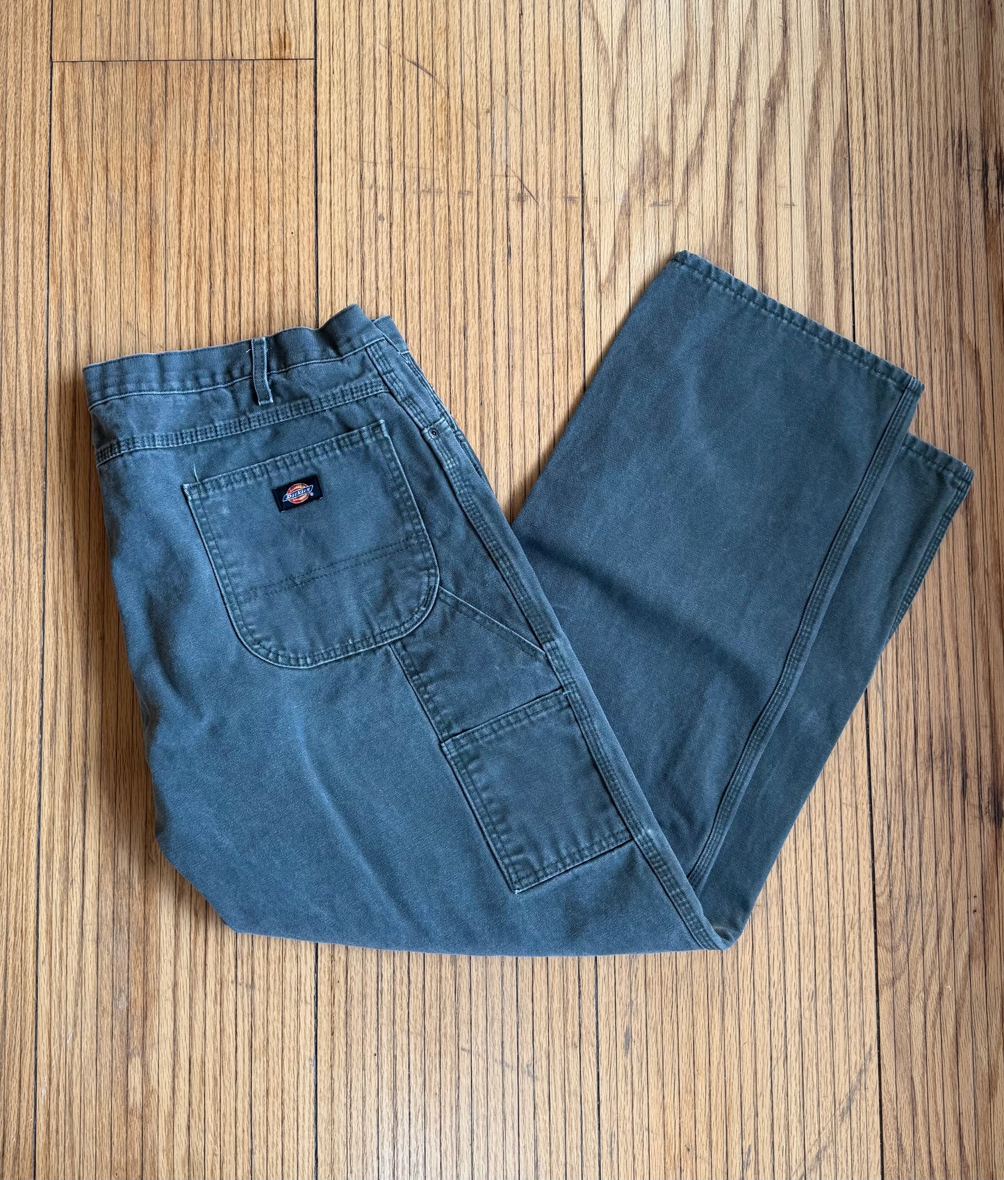 Vintage Dickies Dark Green Carpenter Canvas Work Pants- 40x32