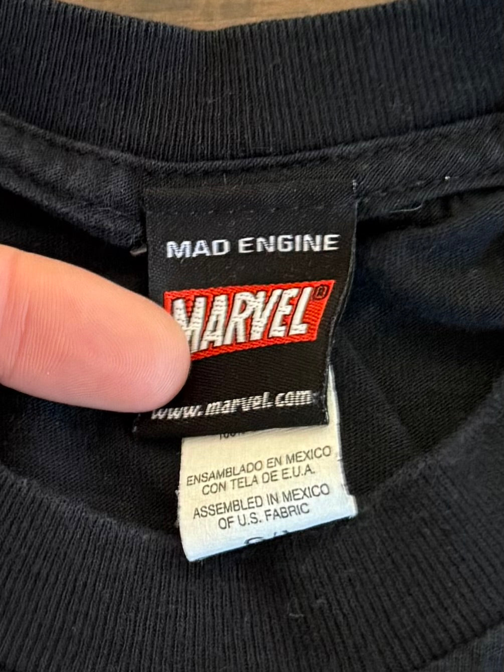 Vintage Marvel By Mad Engine The Punisher Black 3D Printed T-Shirt- M