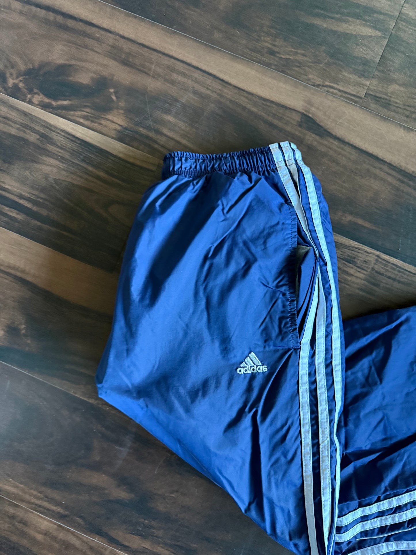 Vintage Adidas Blue Striped Athletic Track Pants- 30x32