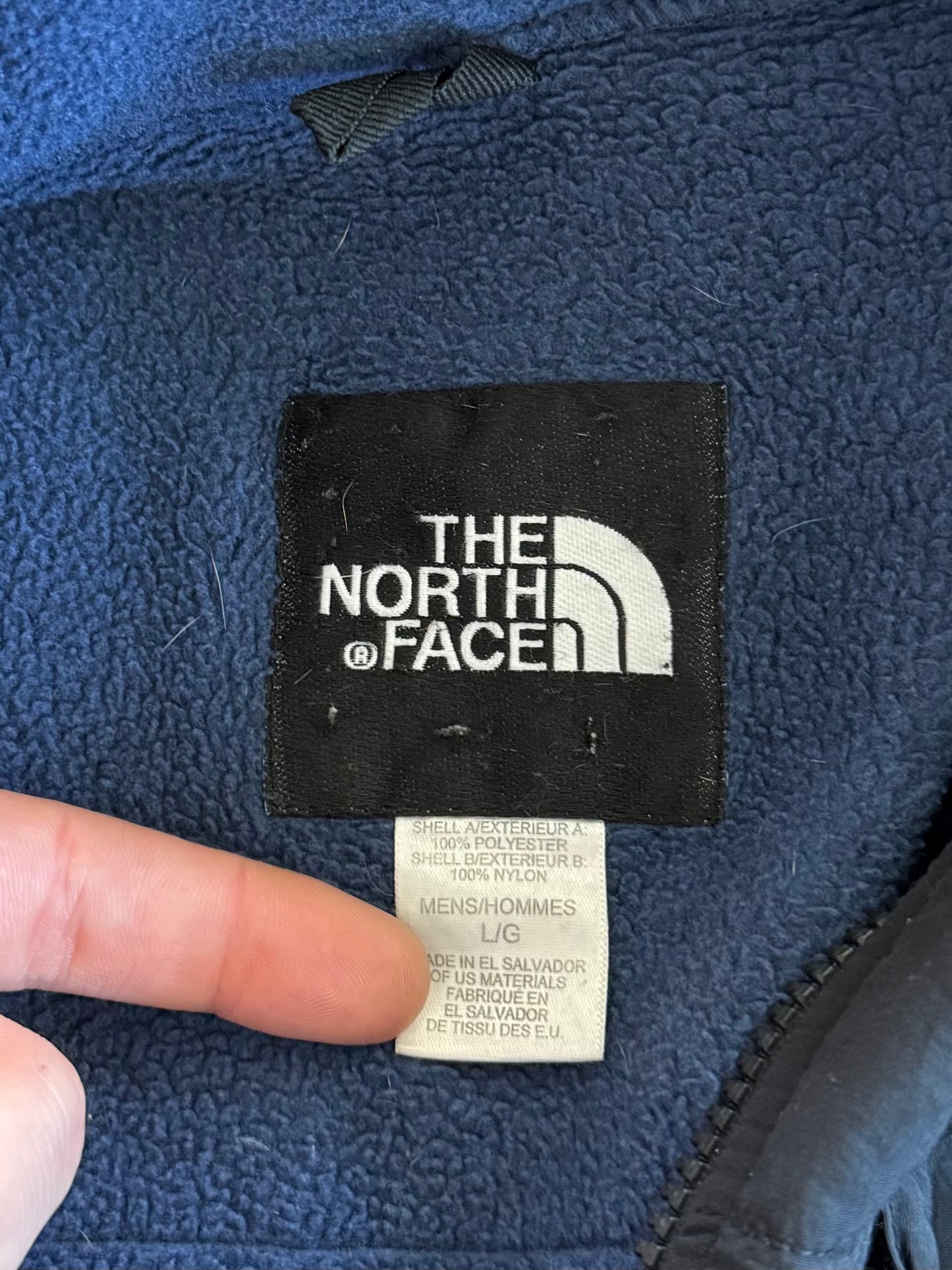 Vintage The North Face Tactical Navy Blue Fleece Zip-Up Jacket- L