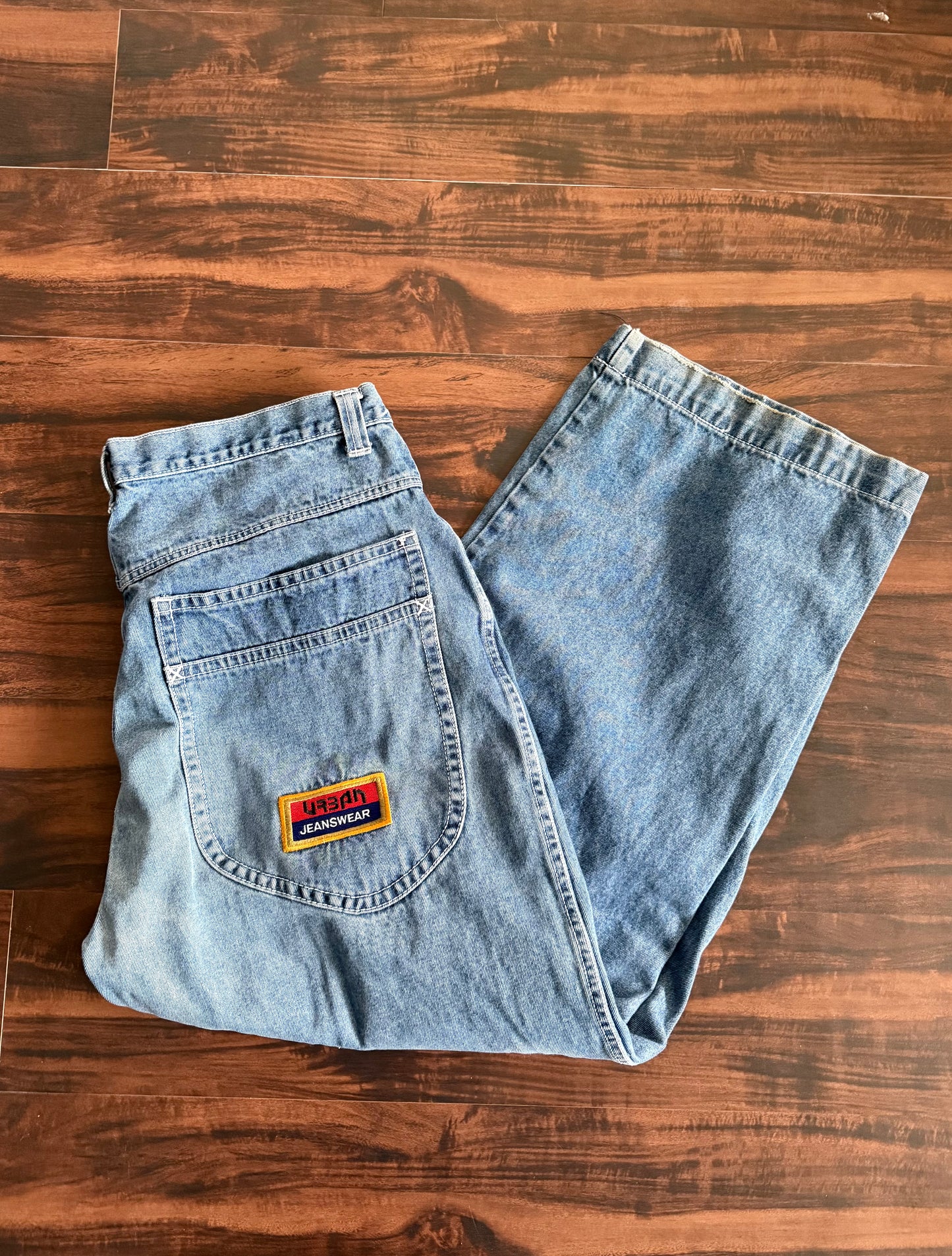 Vintage Y2K Urban Jeanswear Wide Leg Streetwear Jeans- 36x30