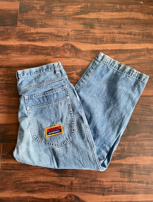 Vintage Y2K Urban Jeanswear Wide Leg Streetwear Jeans- 36x30