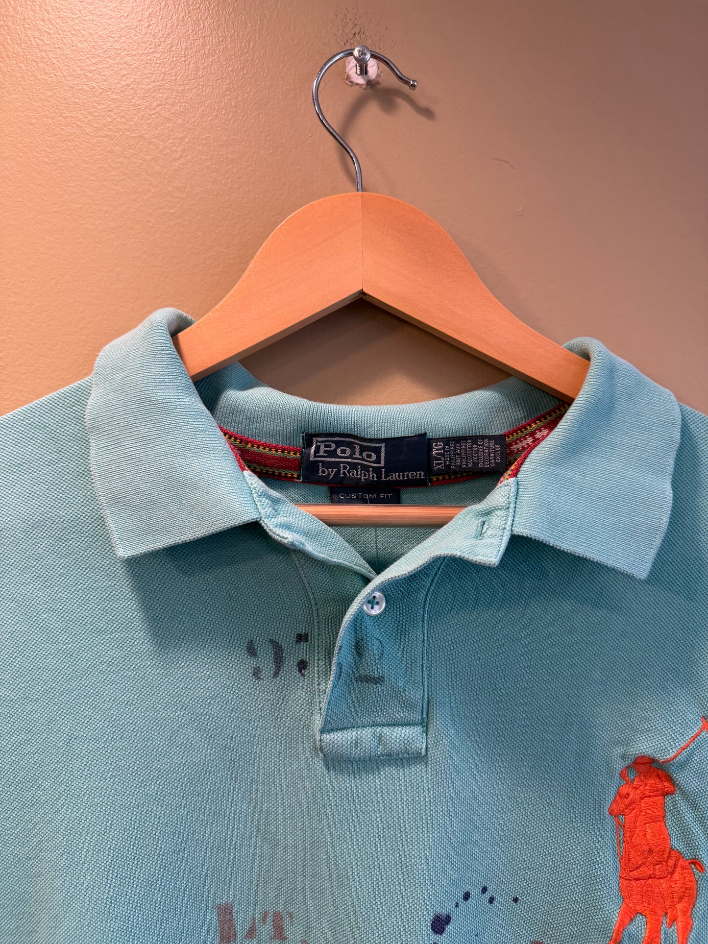 Vintage Polo Ralph Lauren Blue Buddha Polo Shirt- L/XL