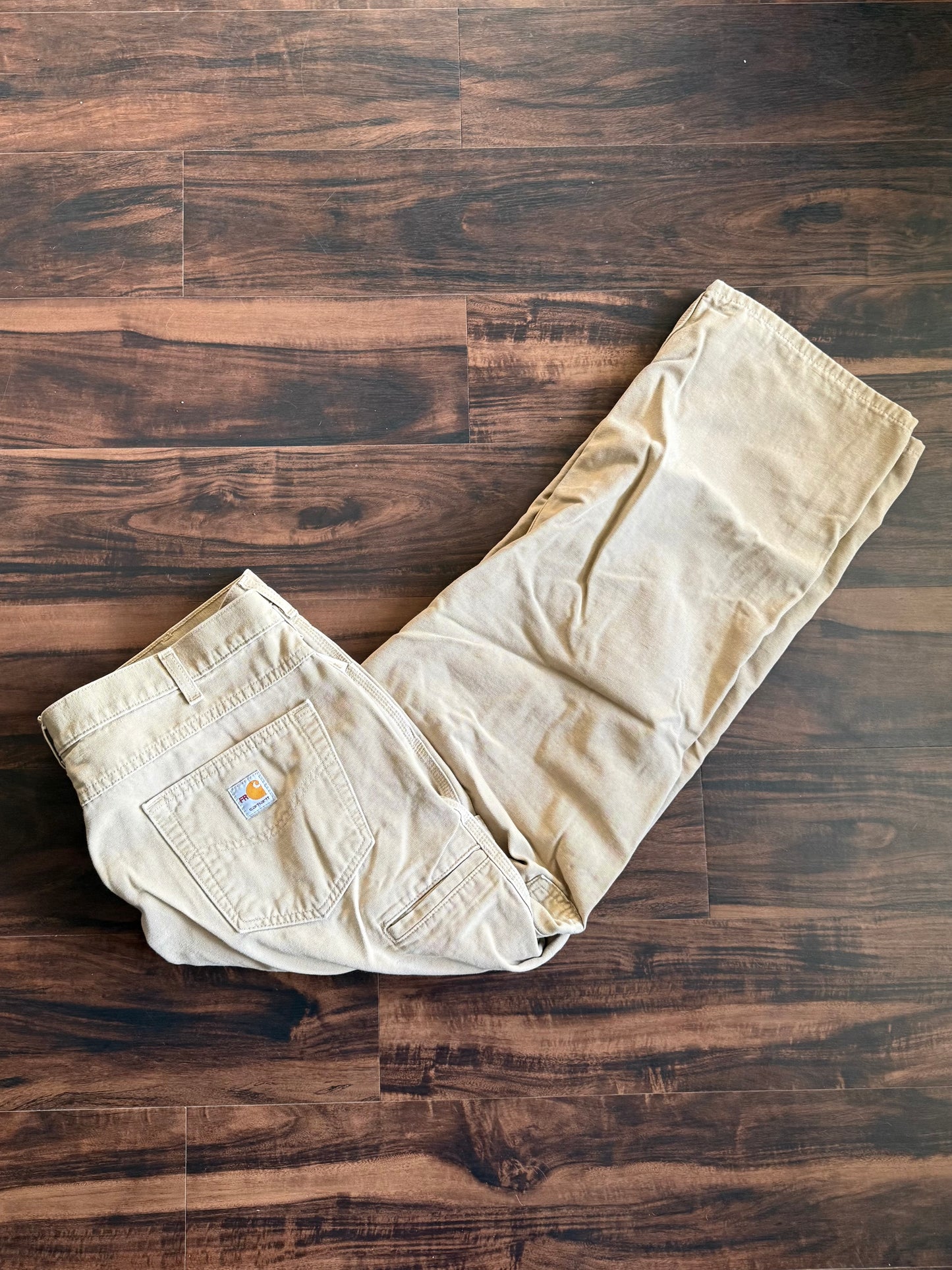 Vintage Carhartt Tan Fire Resistant Work Pants- 38x31